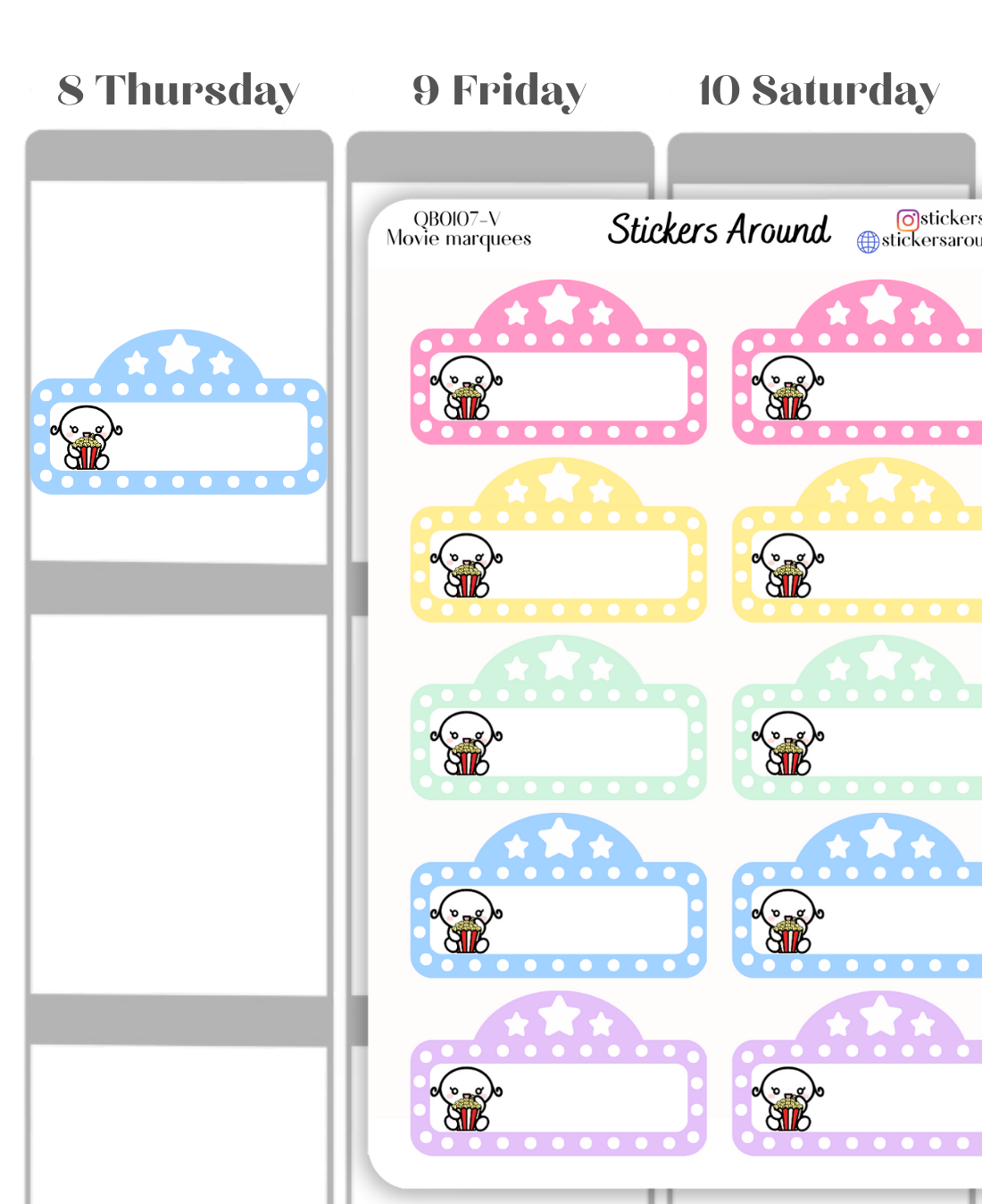Movie Markees Planner Sticker