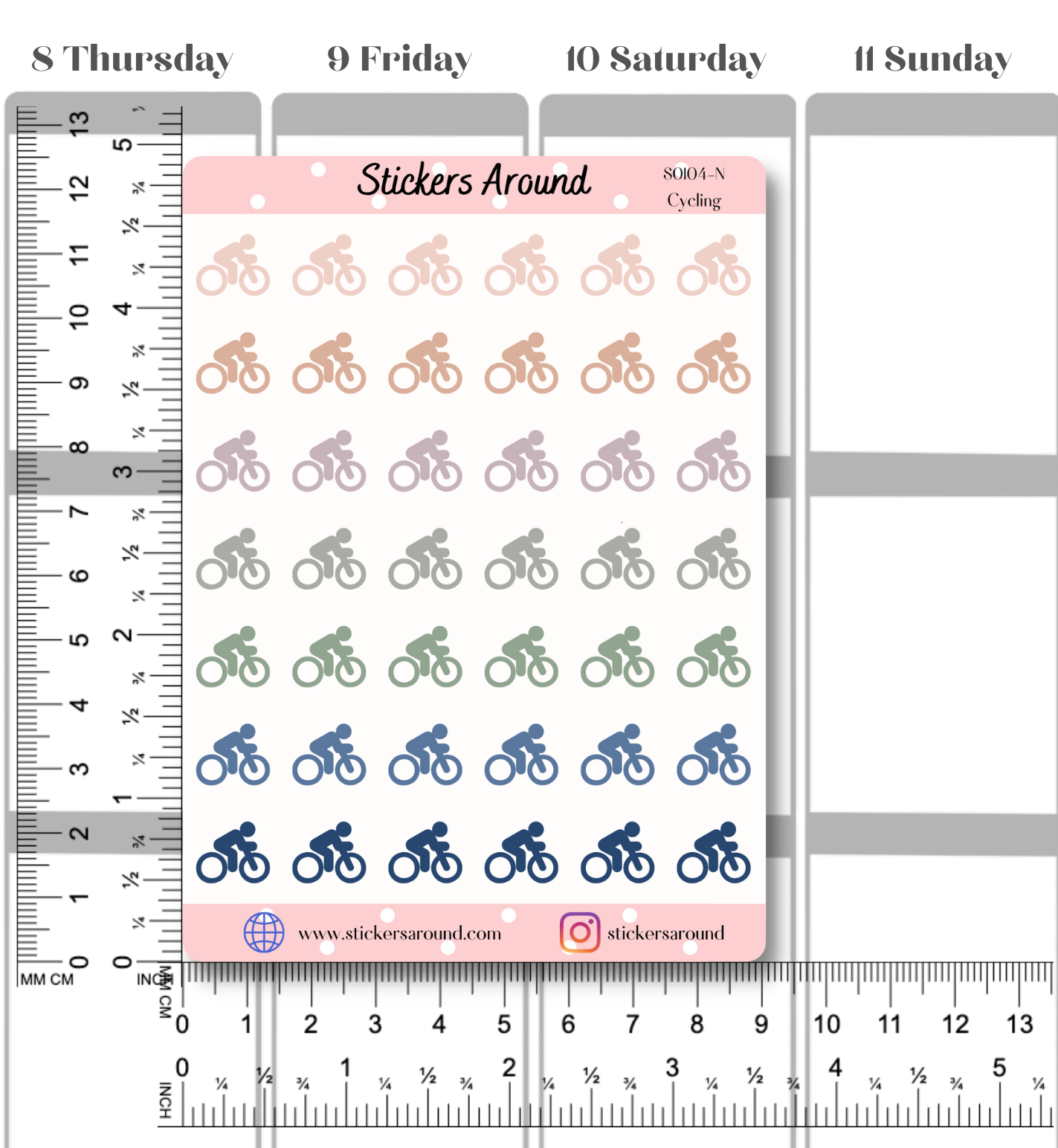 Cycling Planner Stickers