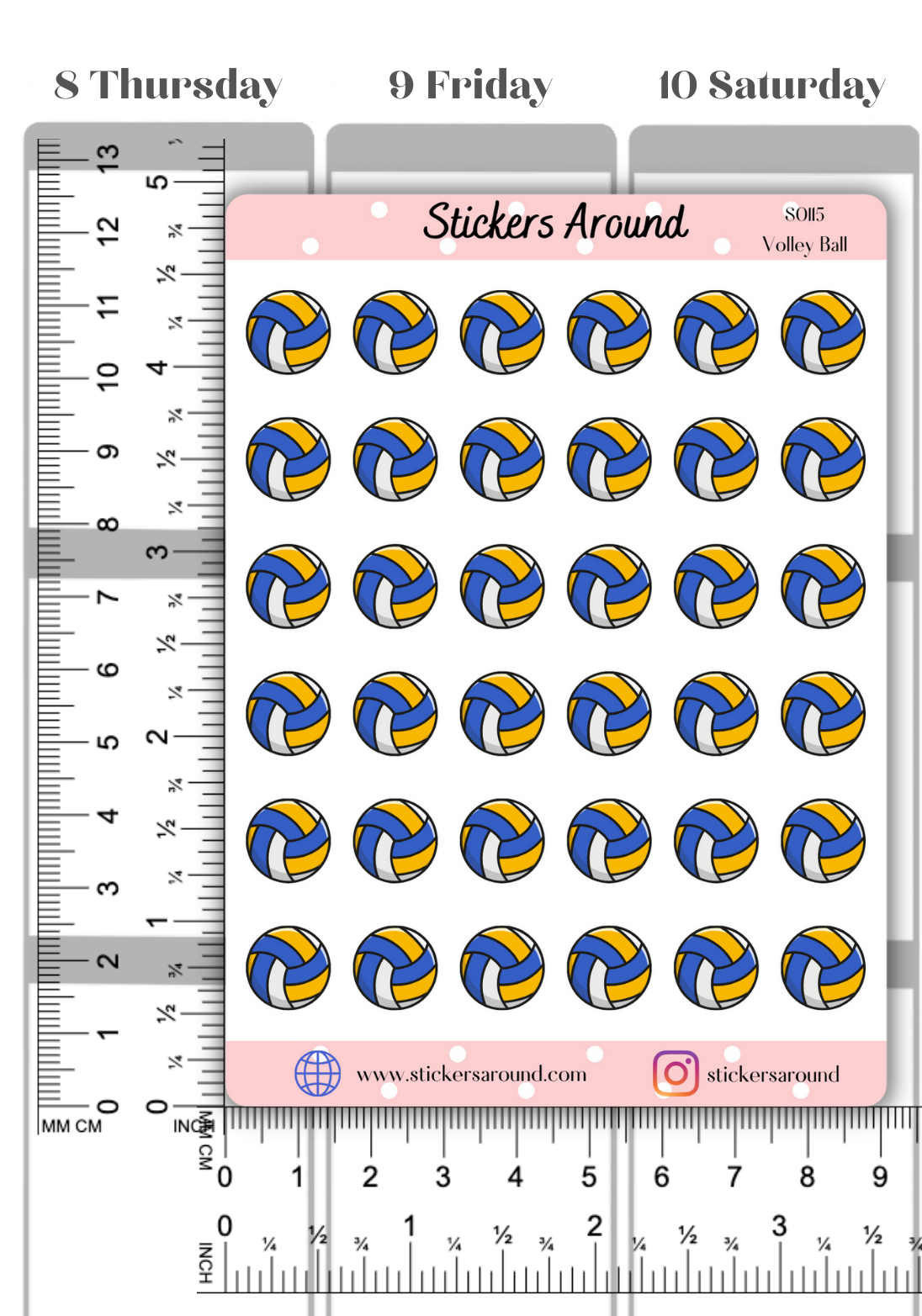 Volleyball Icon Planner Sticker