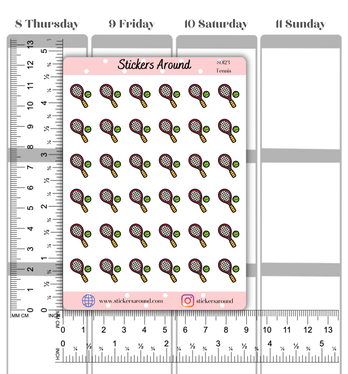 Tennis Icon Planner Sticker
