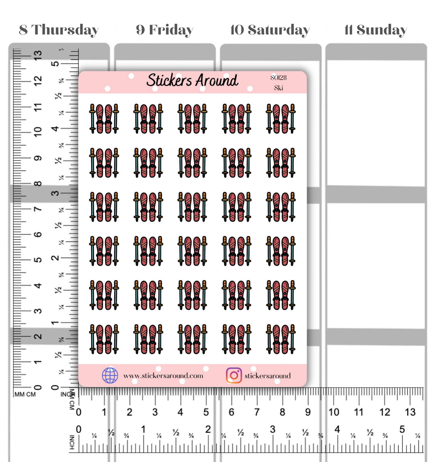 Ski Icon Planner Sticker