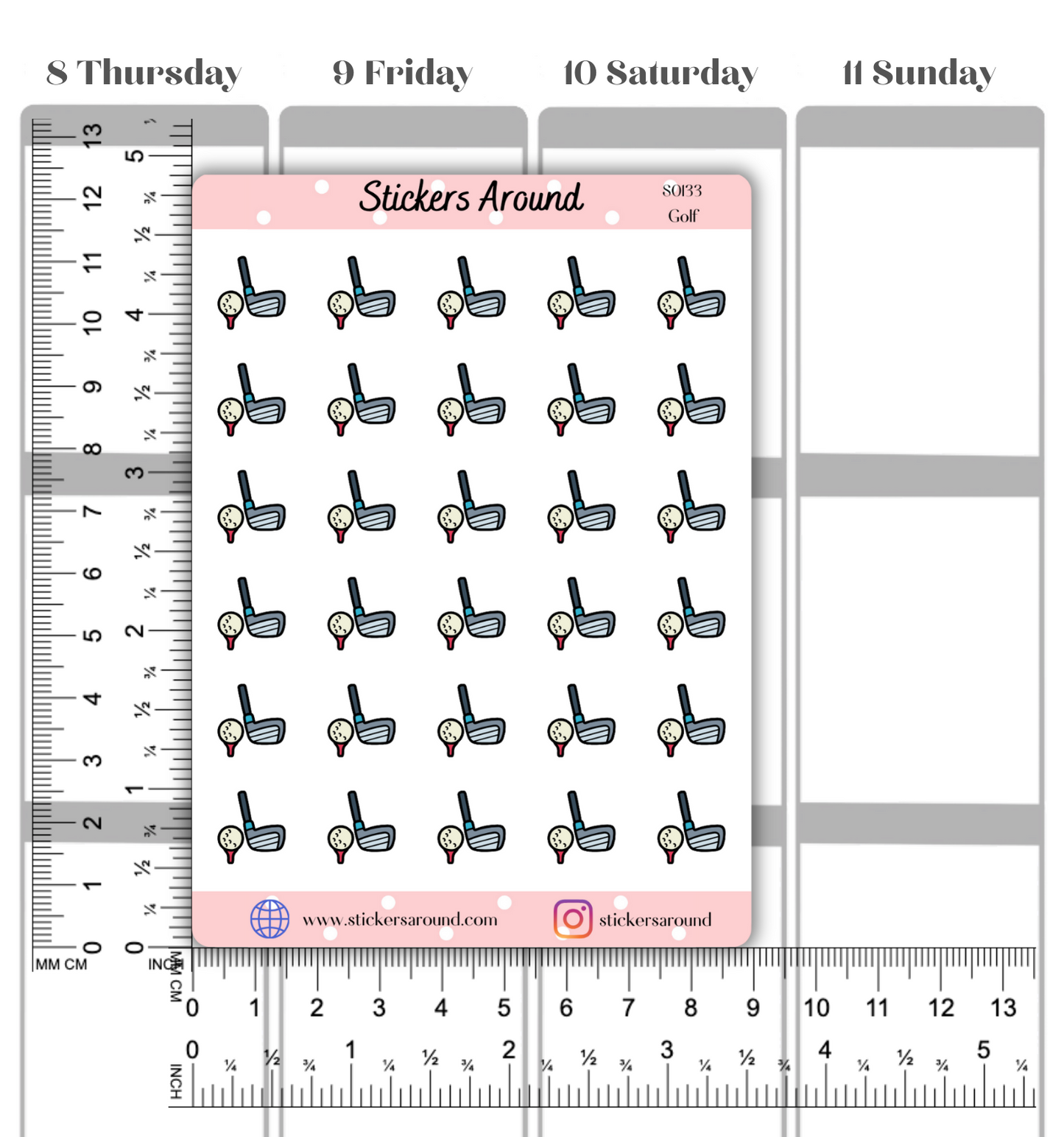 Golf Icon Planner Sticker