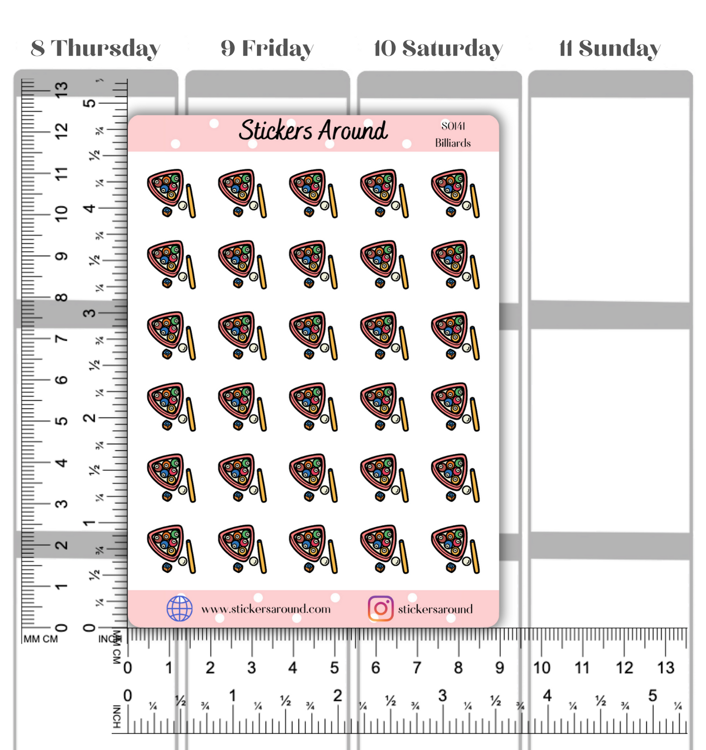 Billiards Icon Planner Sticker