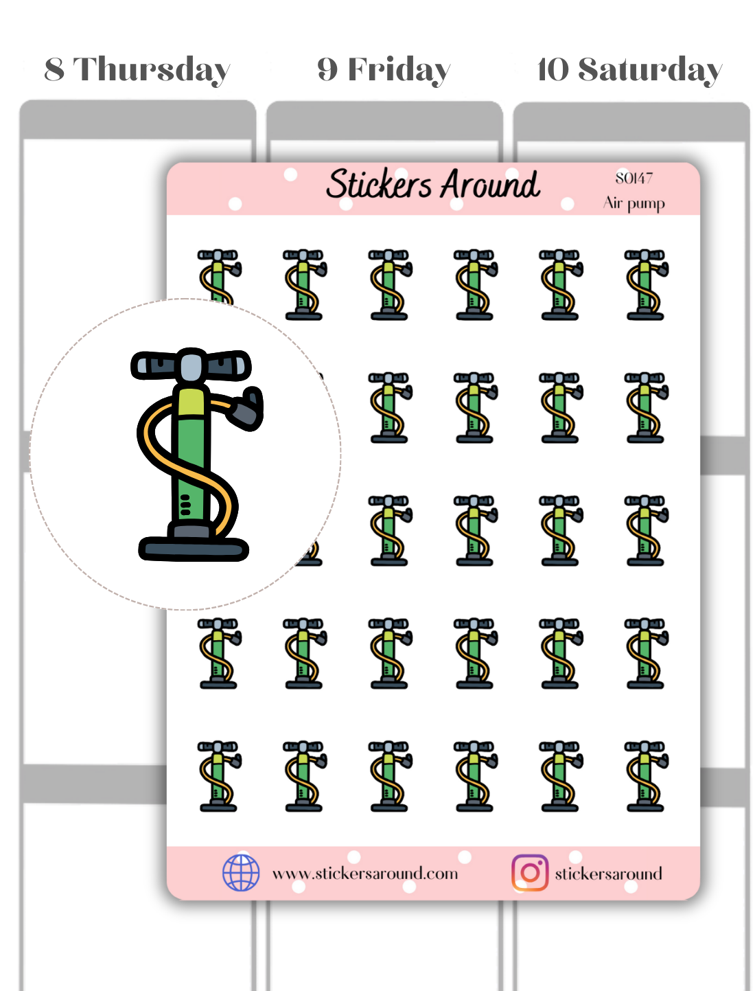 Air Pump Icon Planner Sticker