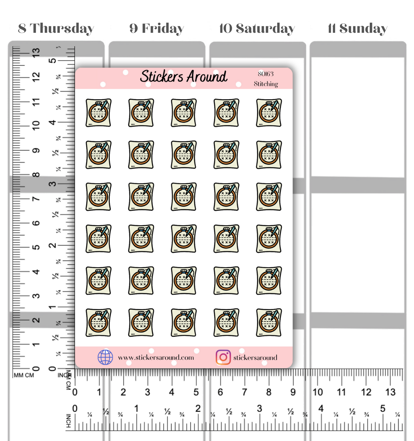 Stitching Icon Planner Sticker