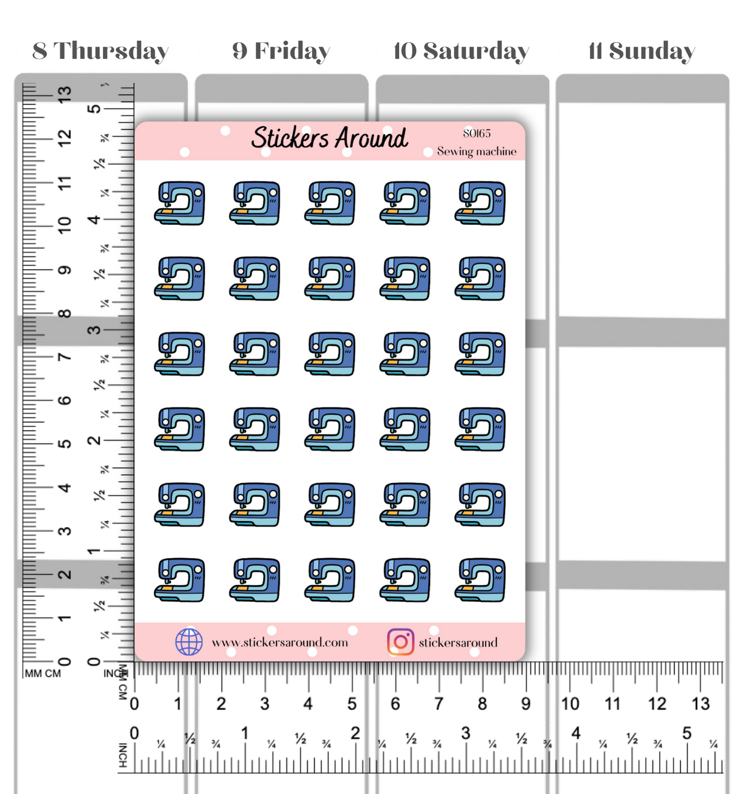 Sewing Machine Icon Planner Sticker