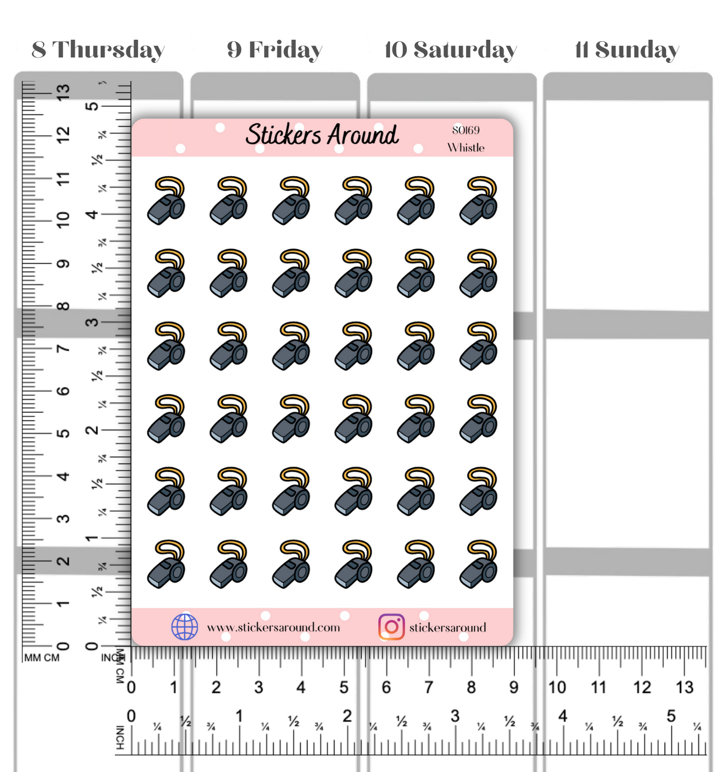 Whistle Icon Planner Sticker