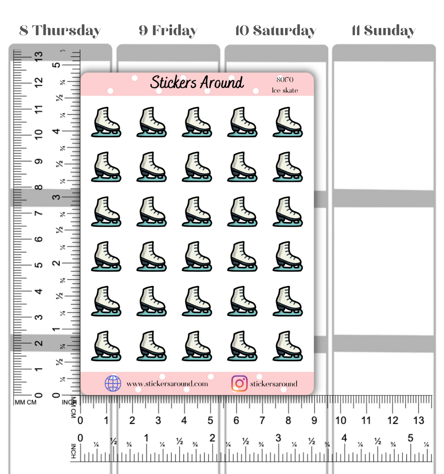 Ice Skate Icon Planner Sticker