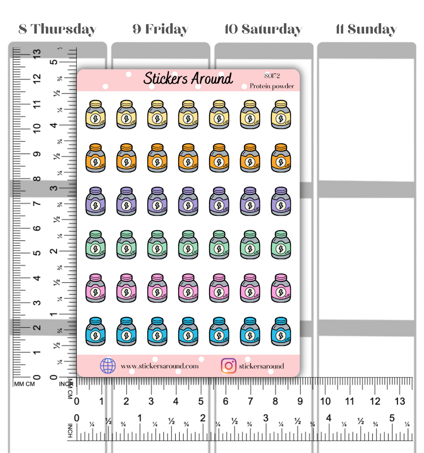 Protein Powder Icon Planner Sticker