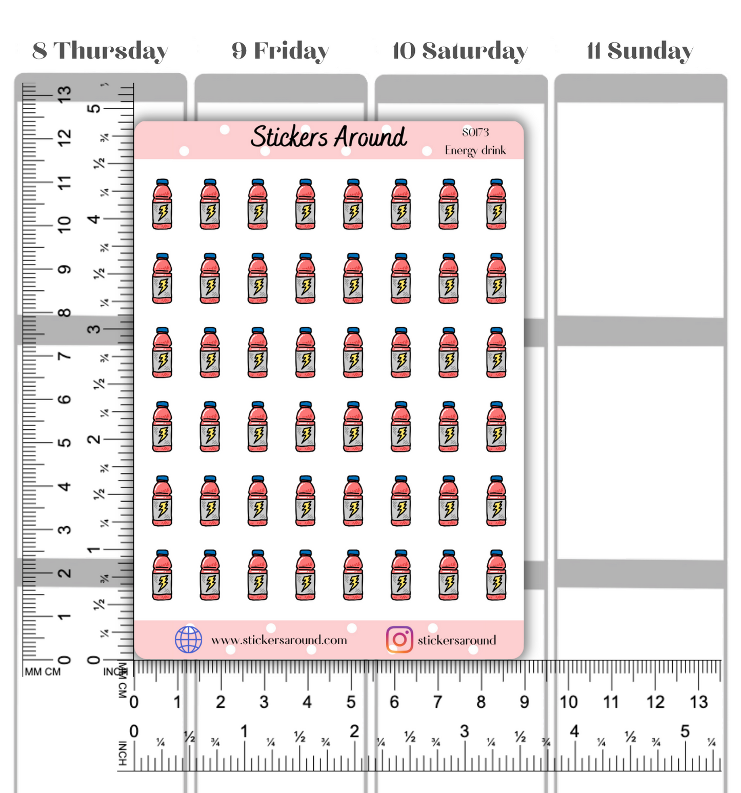 Energy Drink Icon Planner Sticker