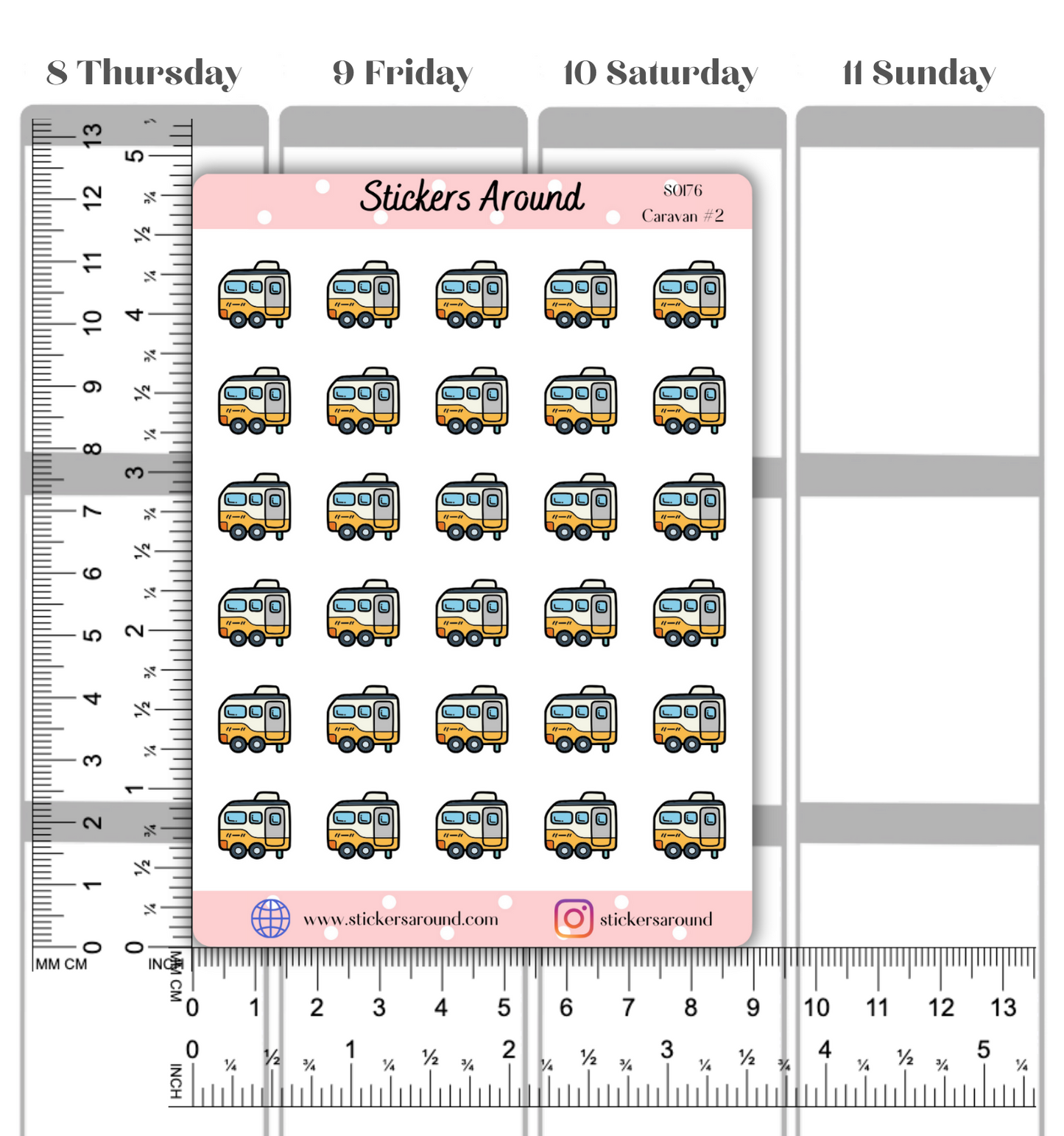 Caravan Icon Planner Sticker