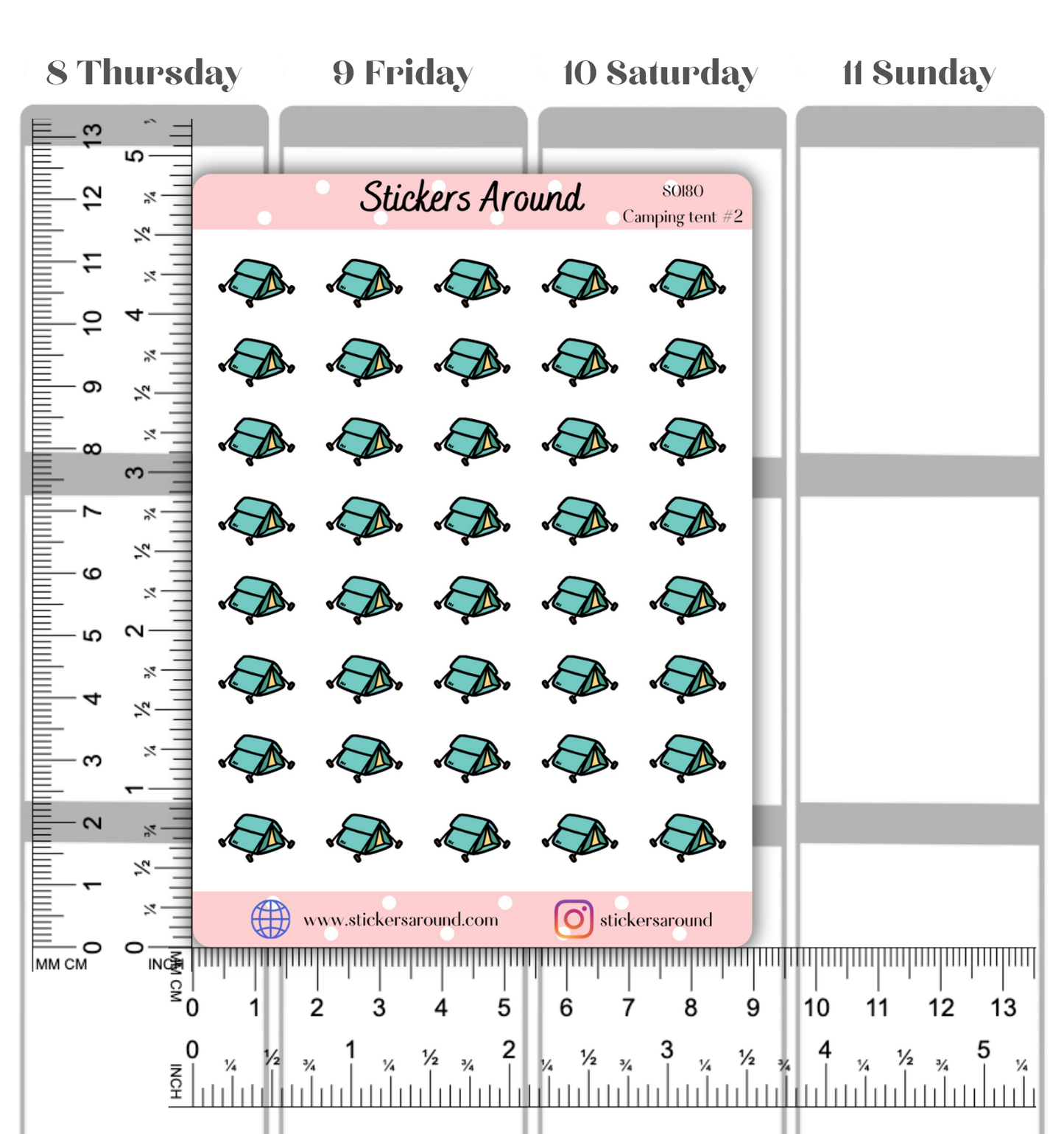 Camping tent Icon Planner Sticker