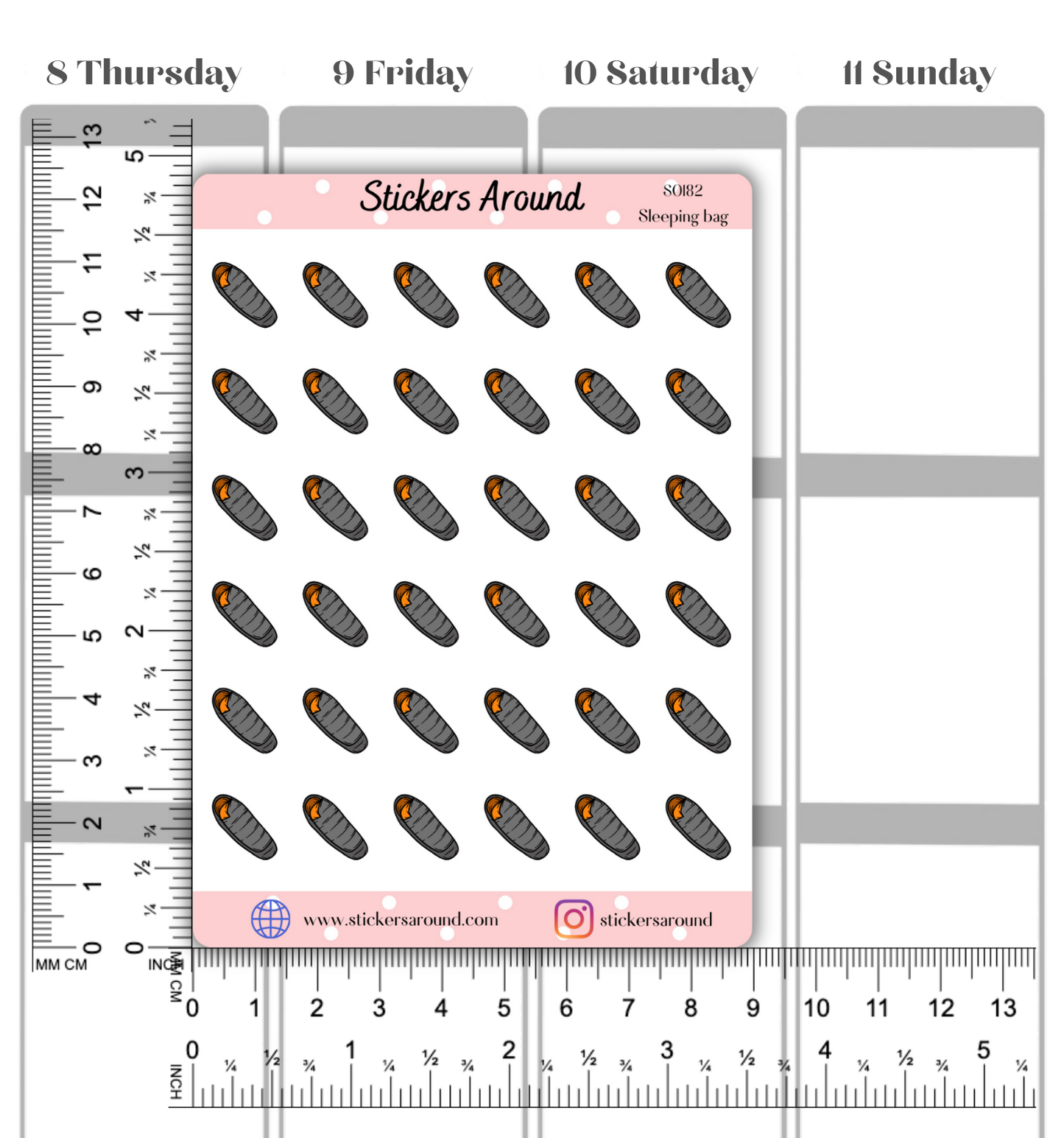 Sleeping Bag Icon Planner Sticker