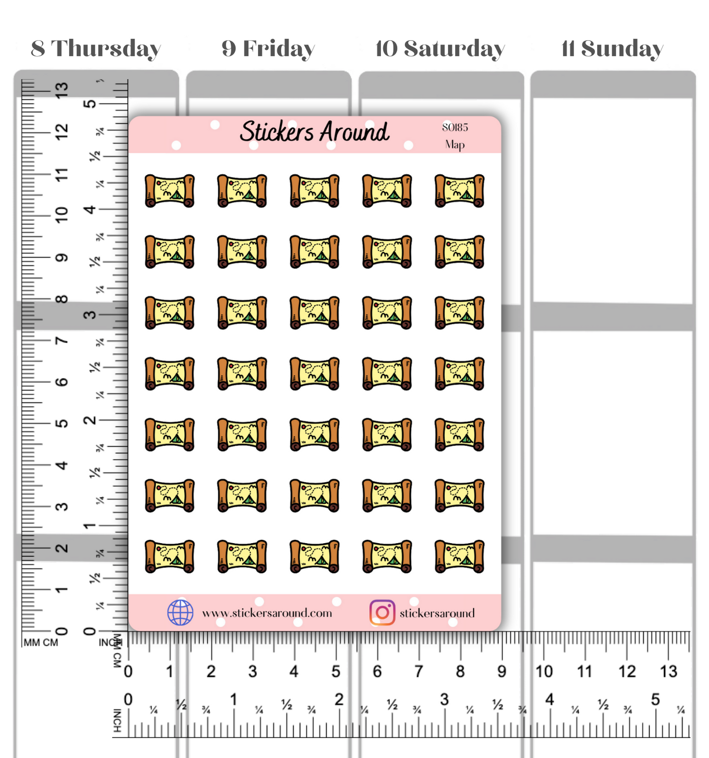 Map Icon Planner Sticker
