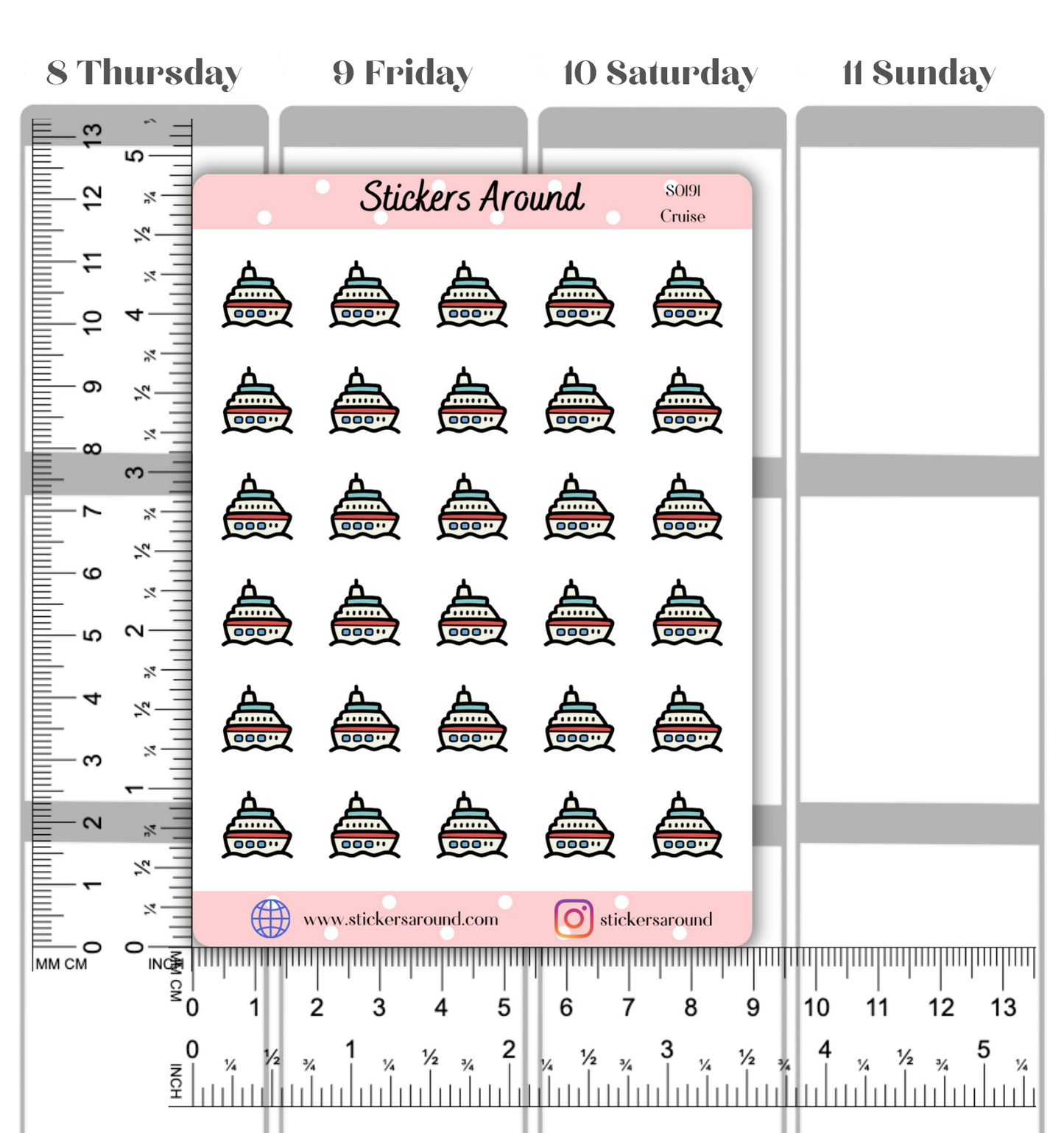 Cruise Icon Planner Sticker