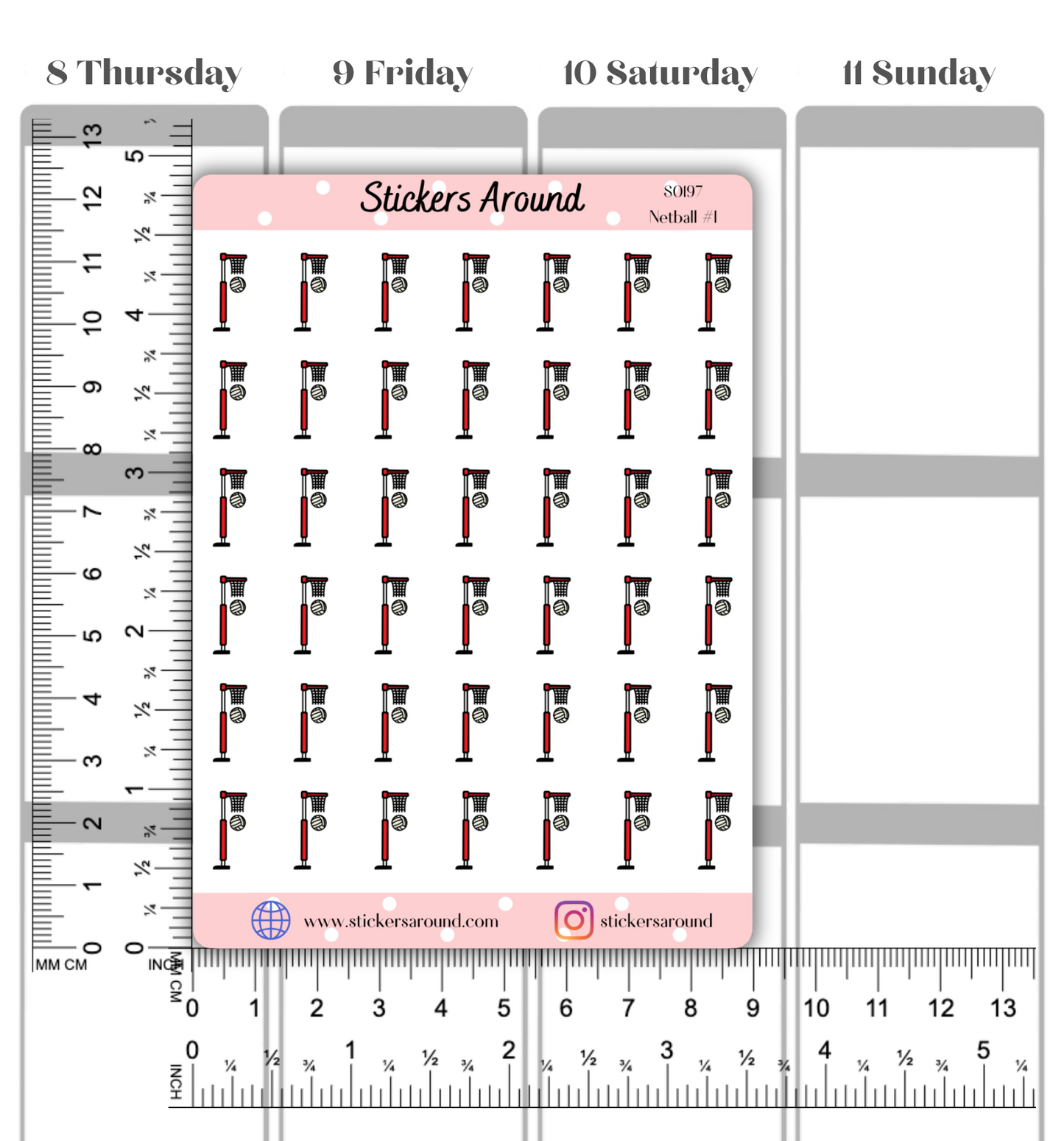 Netball Icon Planner Sticker