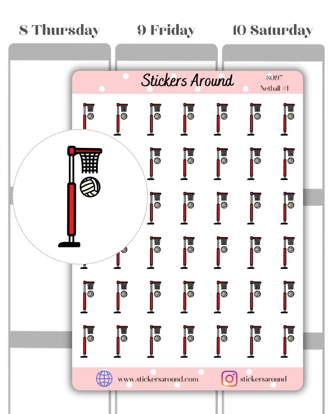 Netball Icon Planner Sticker