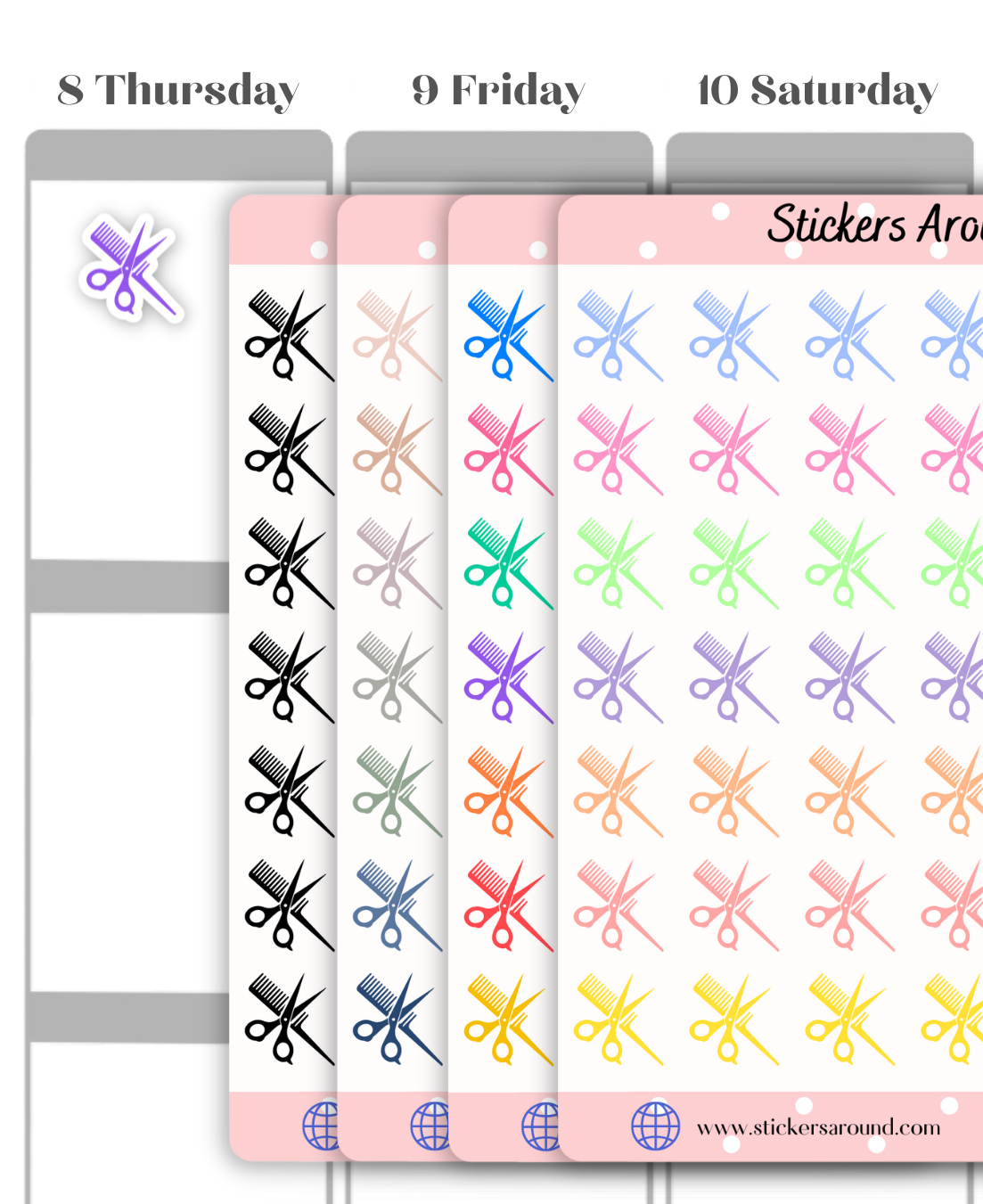 Haircut Icon Planner Sticker