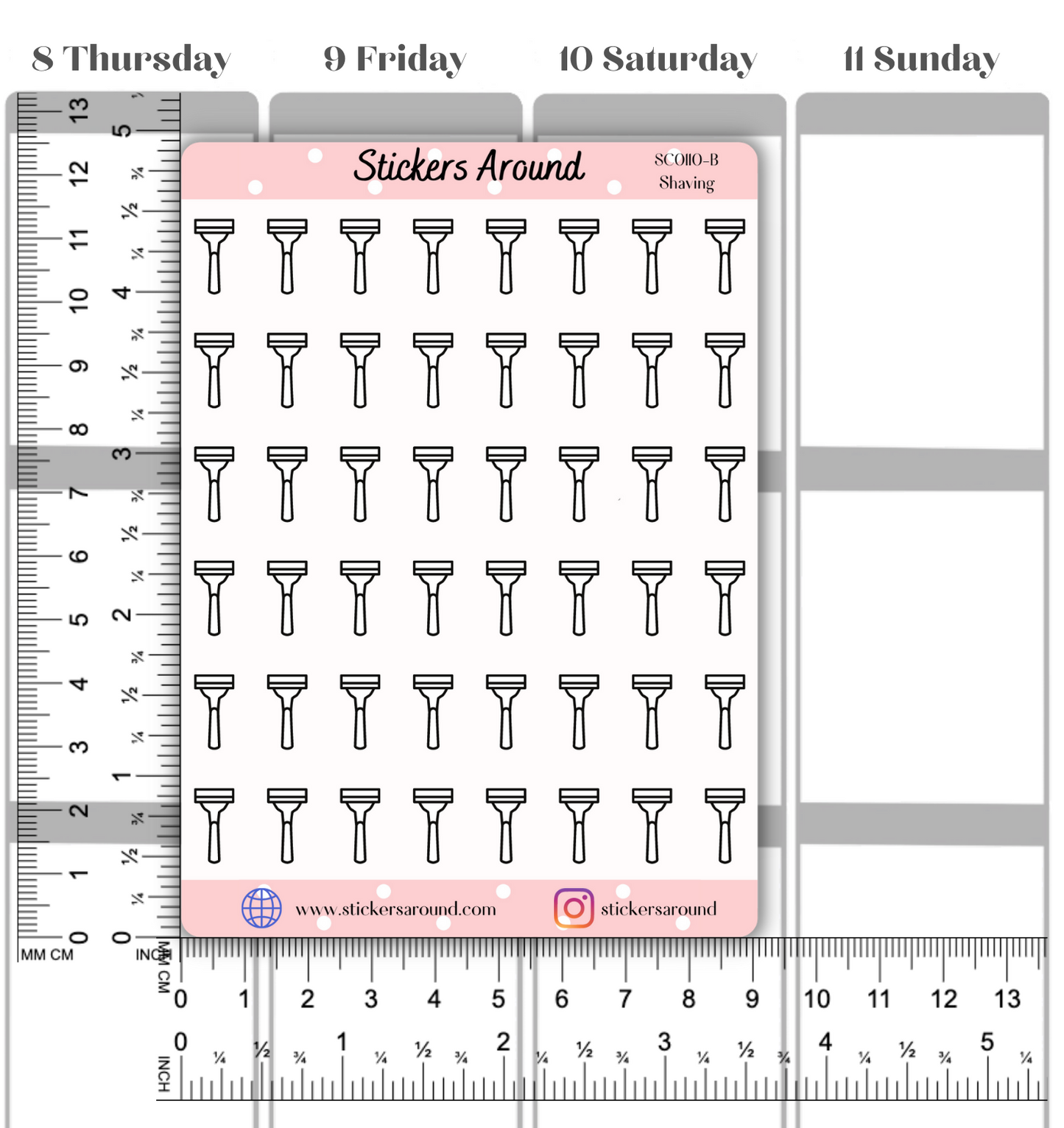 Razor Icon Planner Sticker