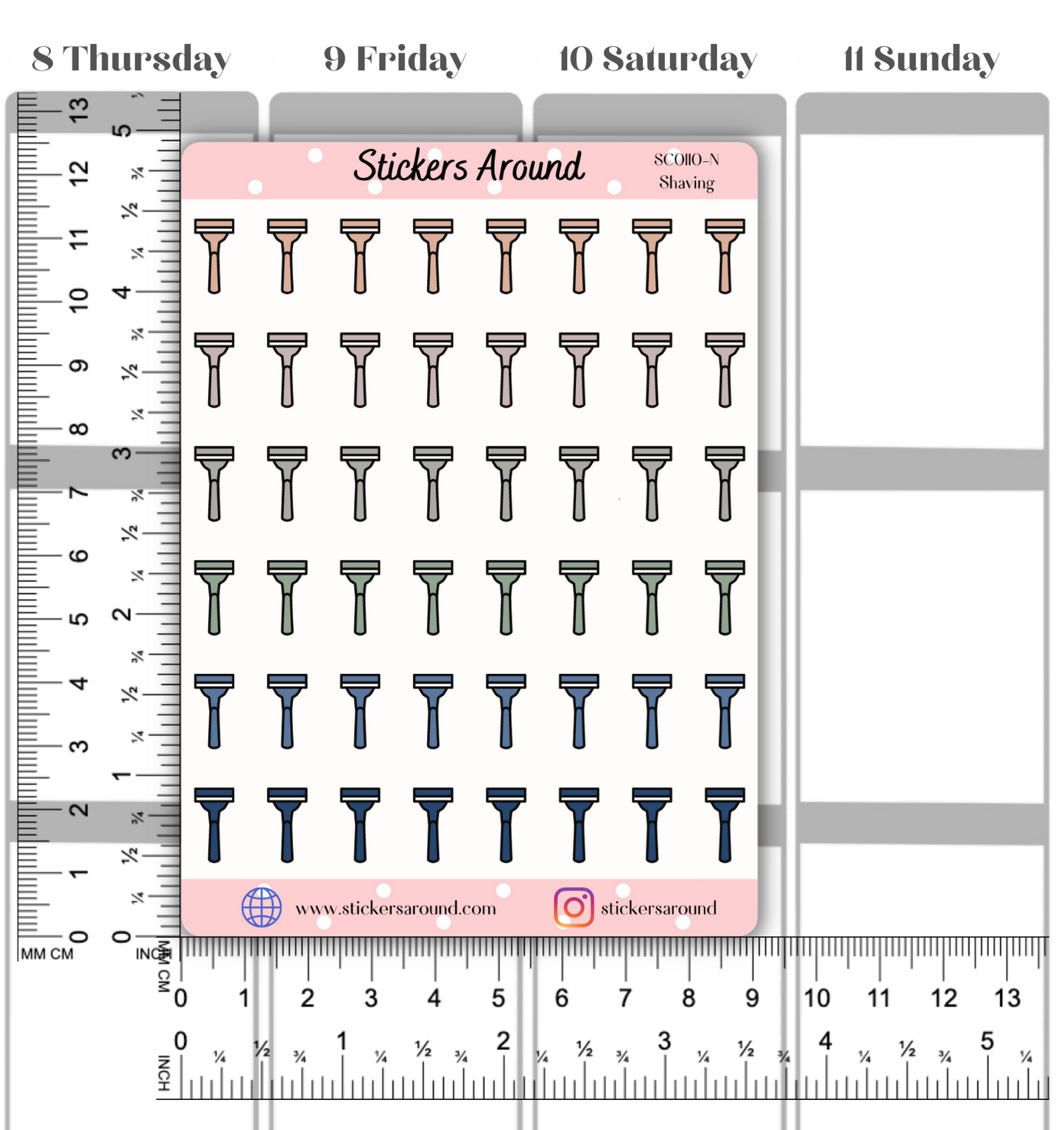 Razor Icon Planner Sticker