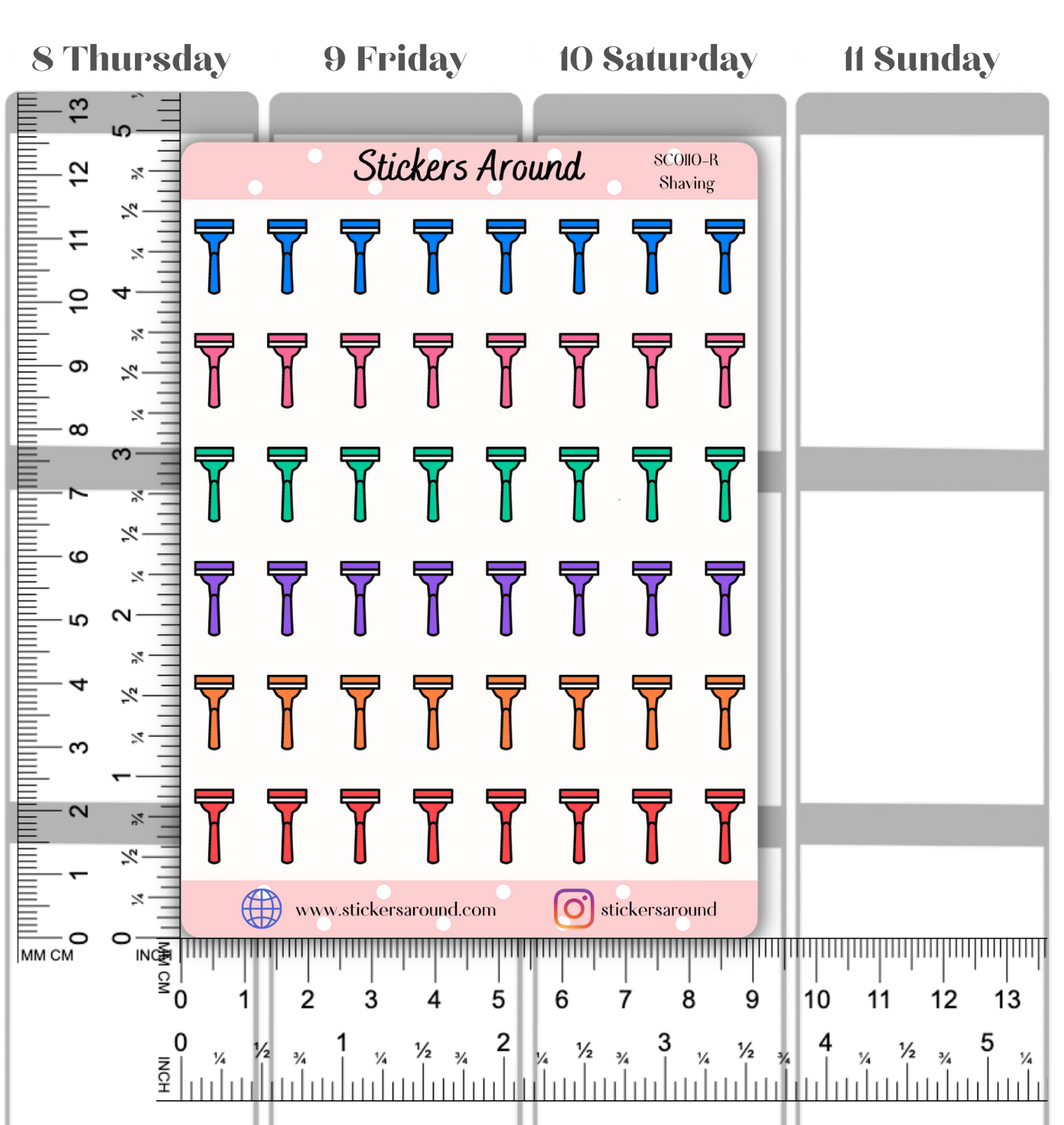 Razor Icon Planner Sticker