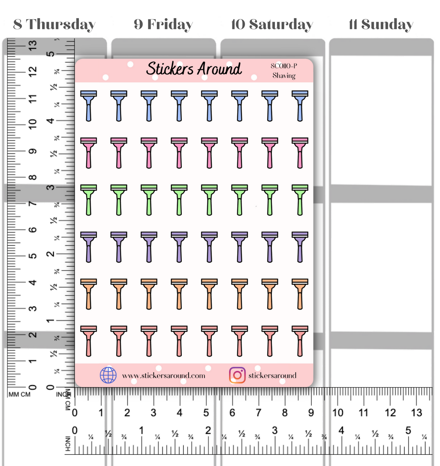 Razor Icon Planner Sticker