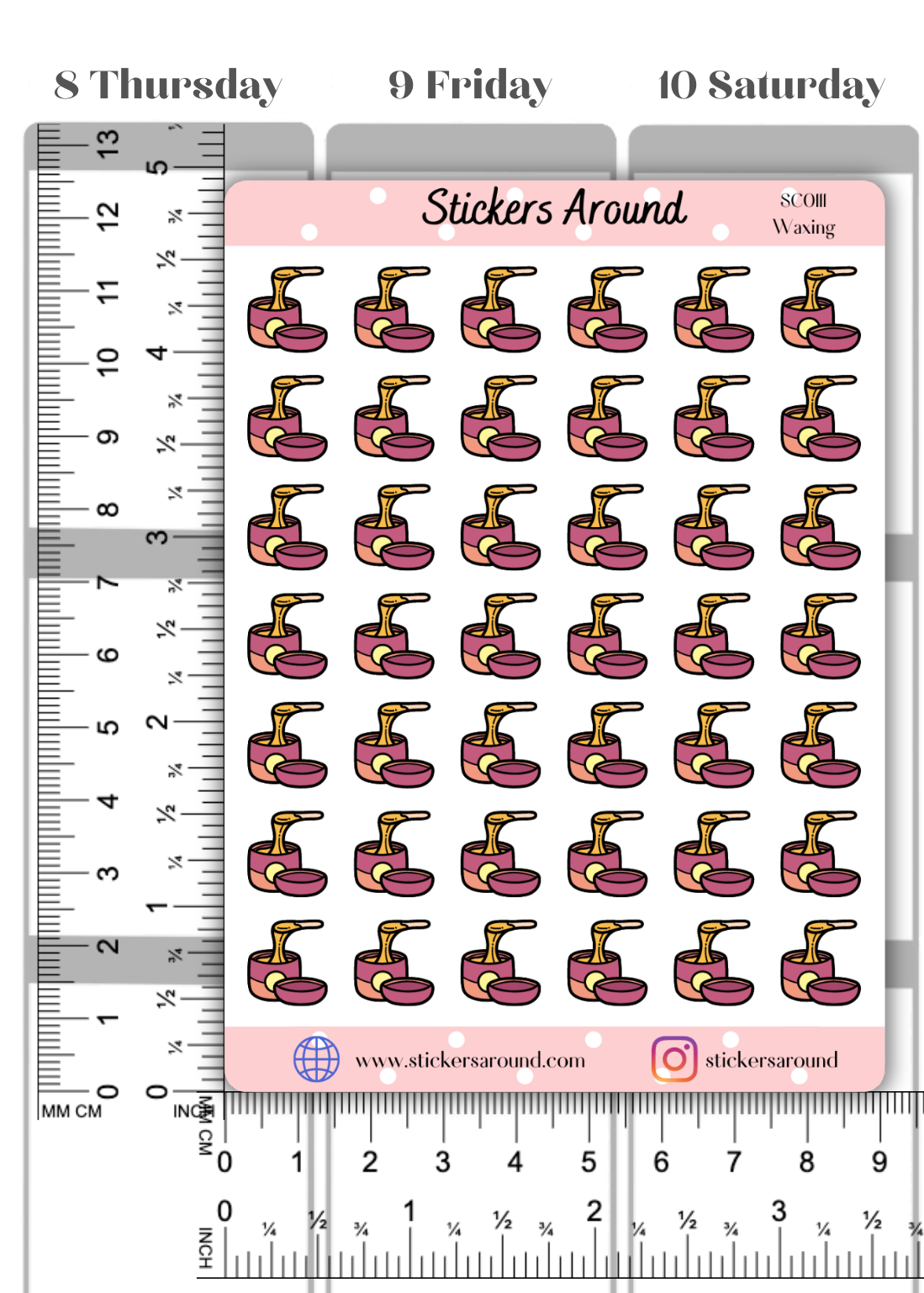 Waxing Planner Sticker