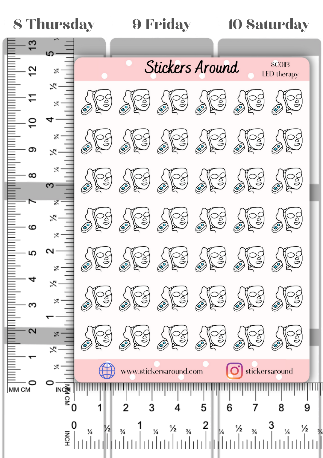 LED Therapy - Red Light Therapy Planner Sticker