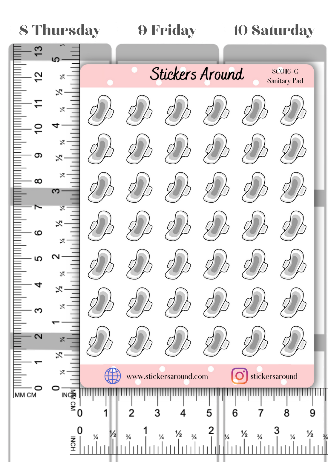 Sanitary Pad Icon Planner Sticker