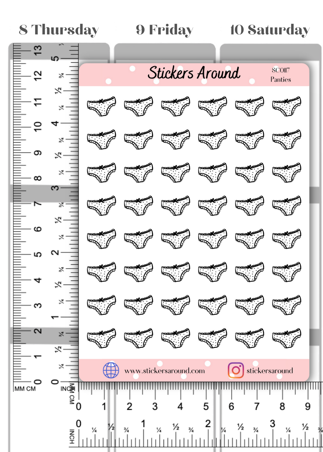 Panties Icon Planner Sticker