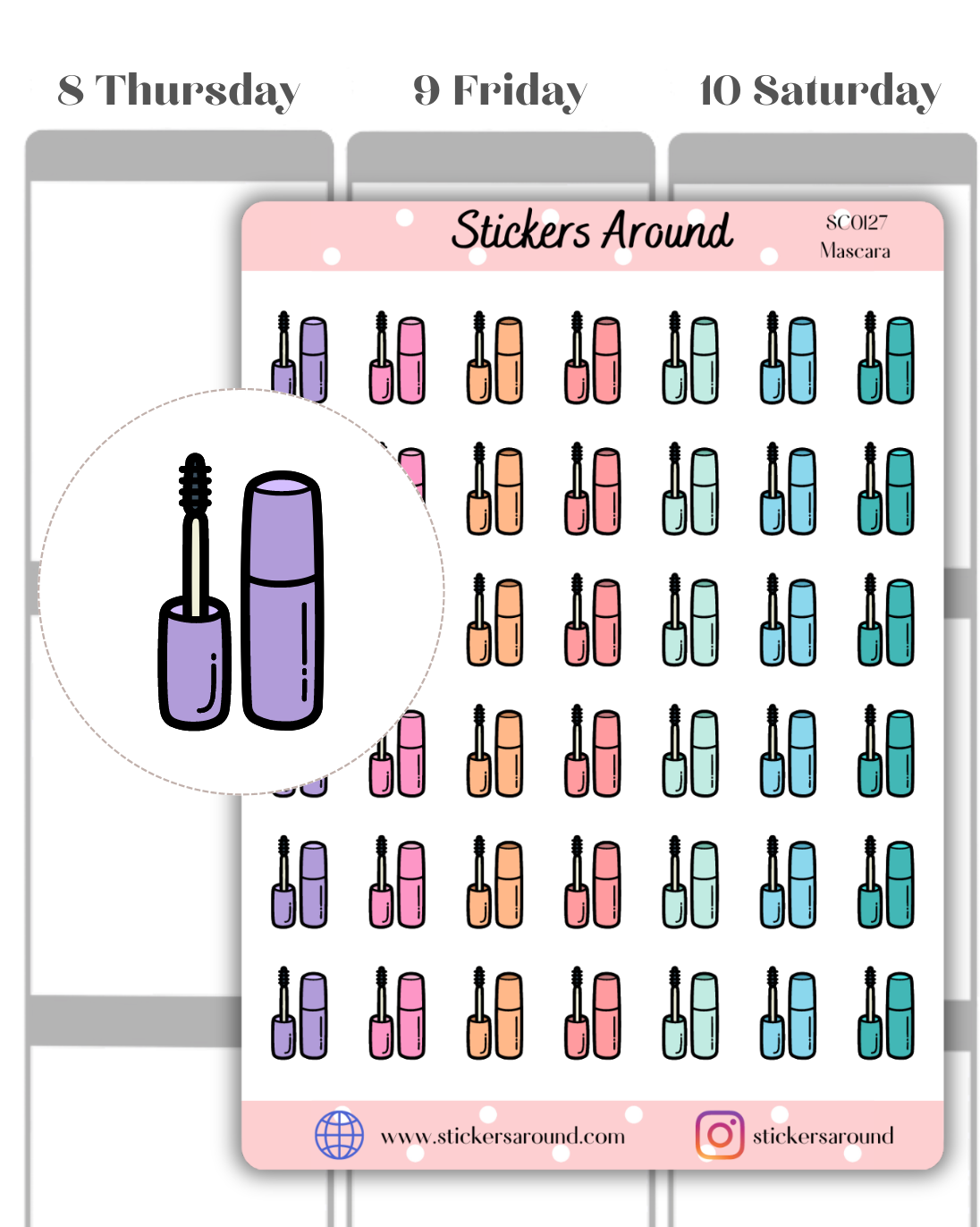 Mascara Icon Planner Sticker