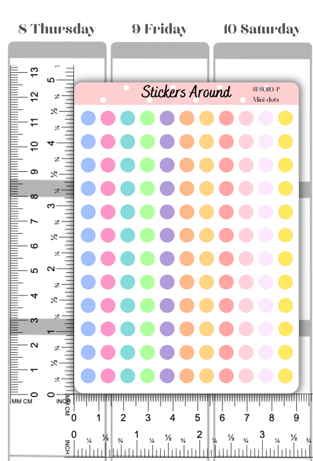 Dots Stickers - Transparent or White Matte