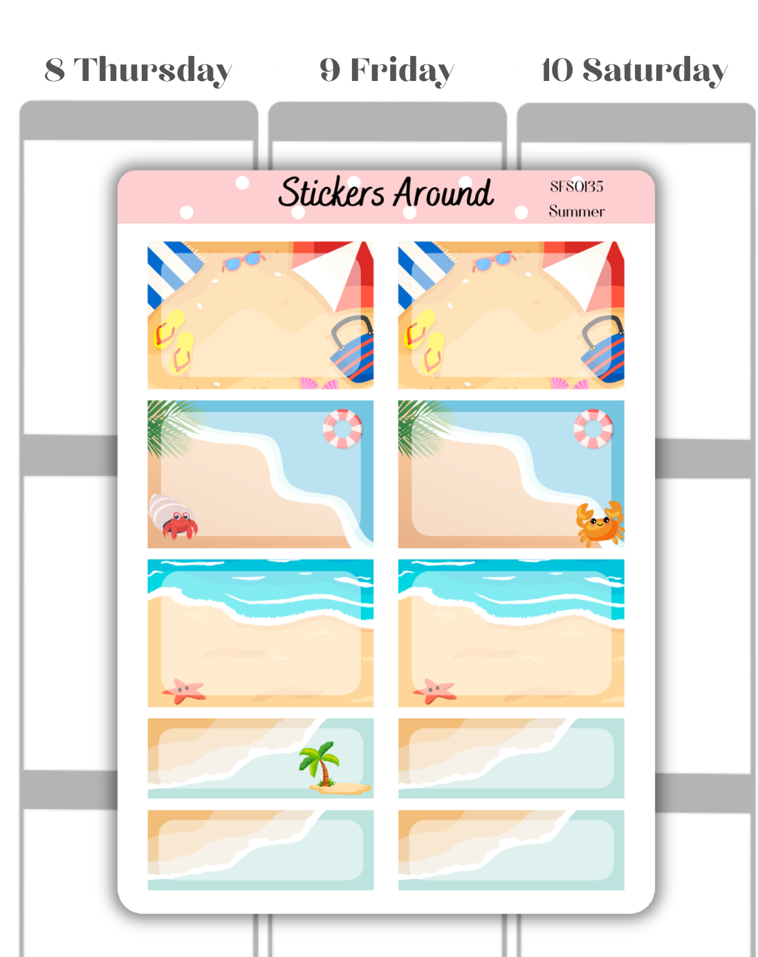 Summer Functional Stickers