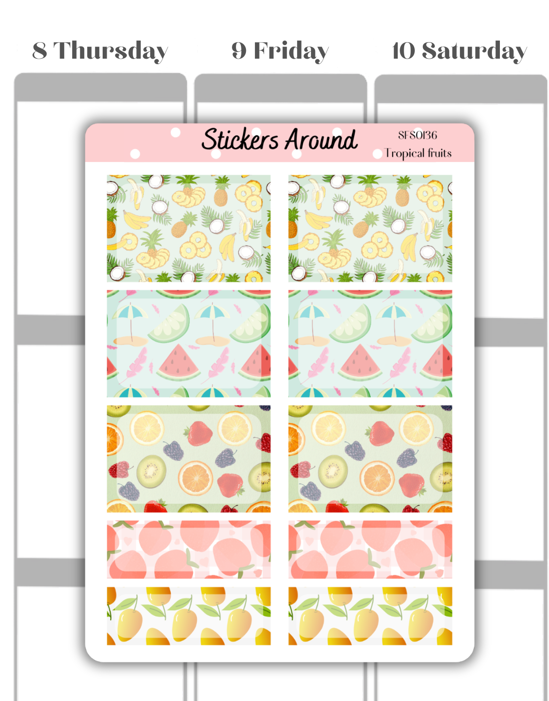 tropical fruits Functional Stickers
