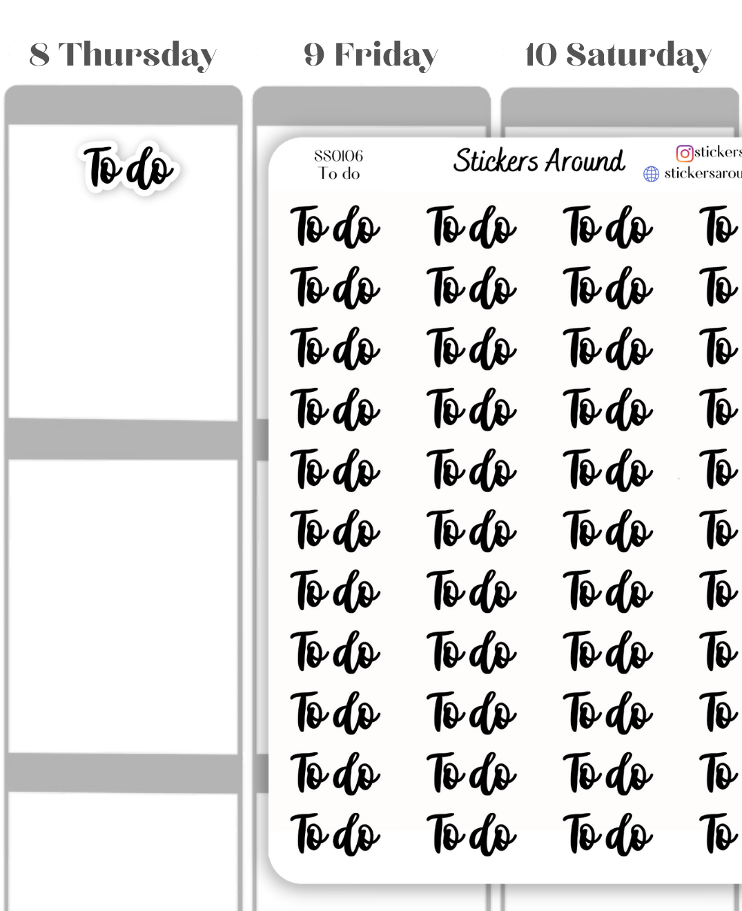 To Do Script Planner Sticker