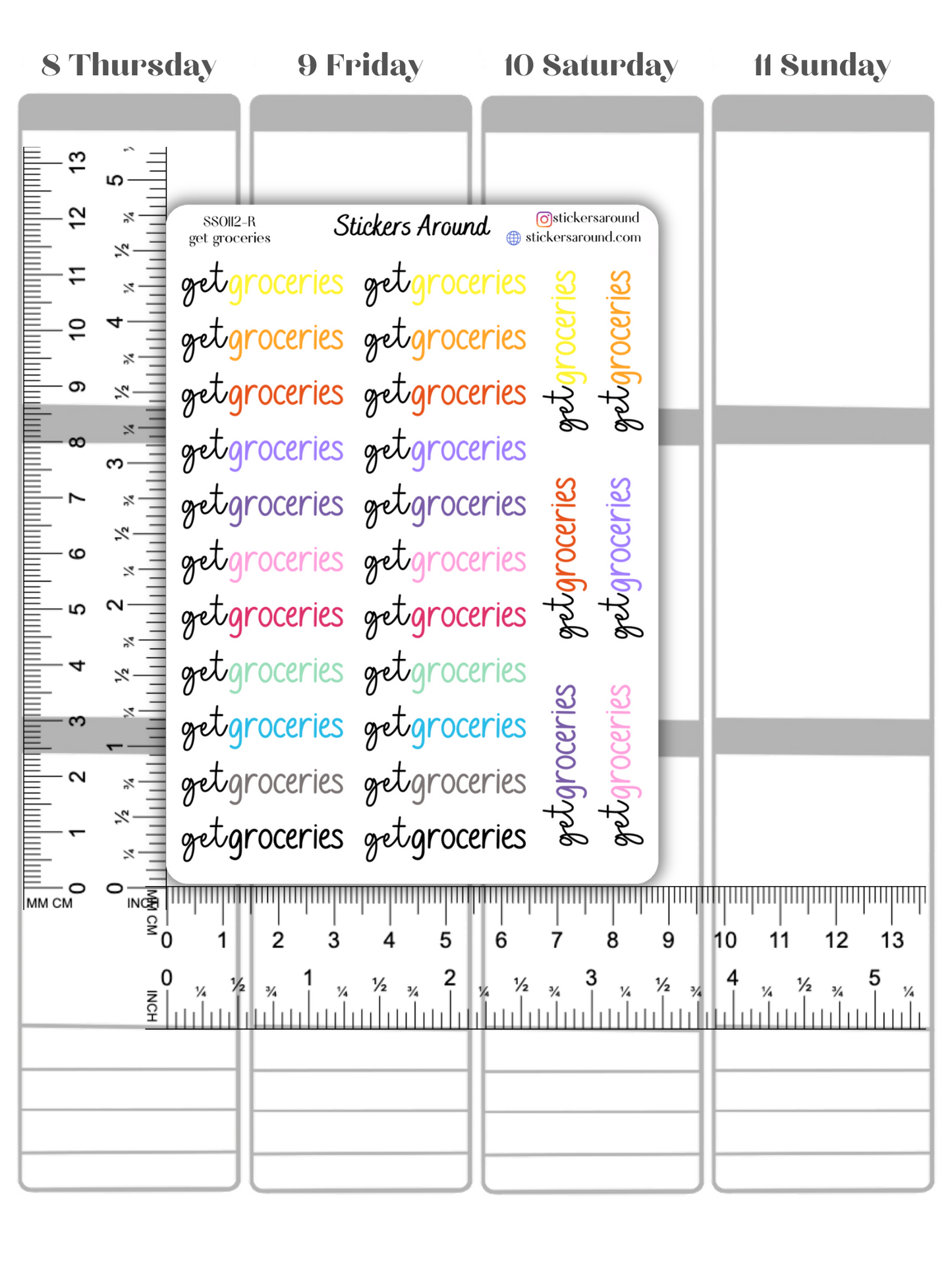 Get Groceries Duo Font Script Planner Sticker