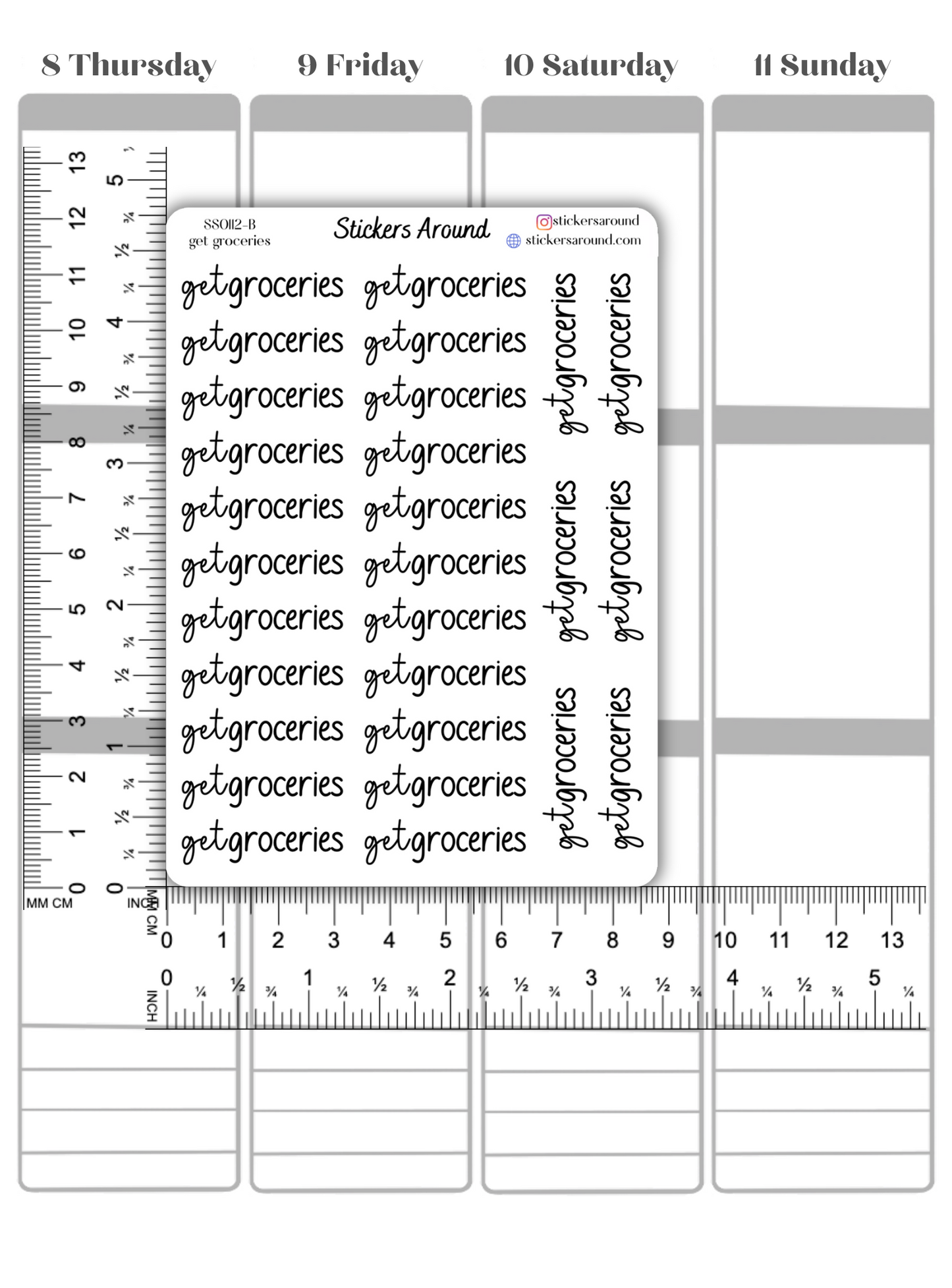 Get Groceries Duo Font Script Planner Sticker