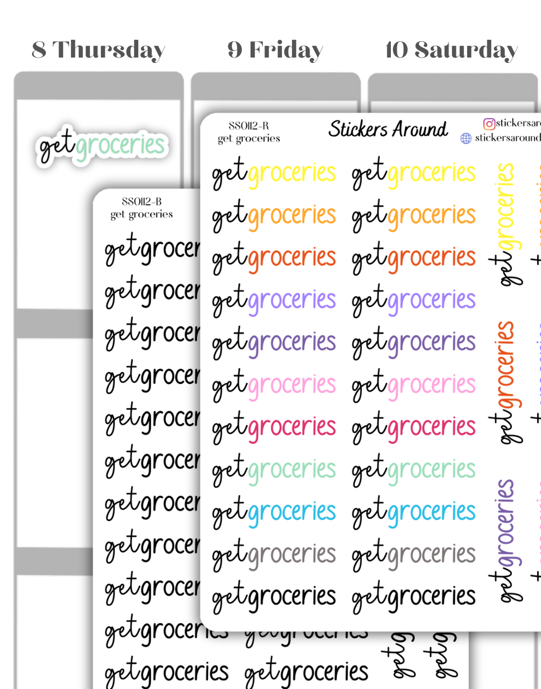 Get Groceries Duo Font Script Planner Sticker