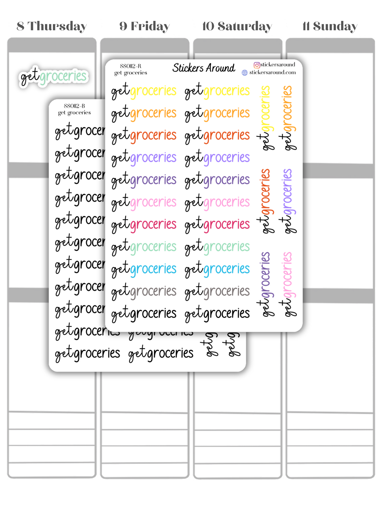 Get Groceries Duo Font Script Planner Sticker