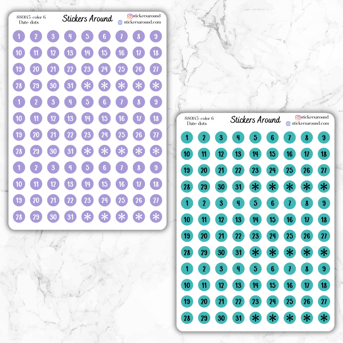 Date Dots Planner Sticker