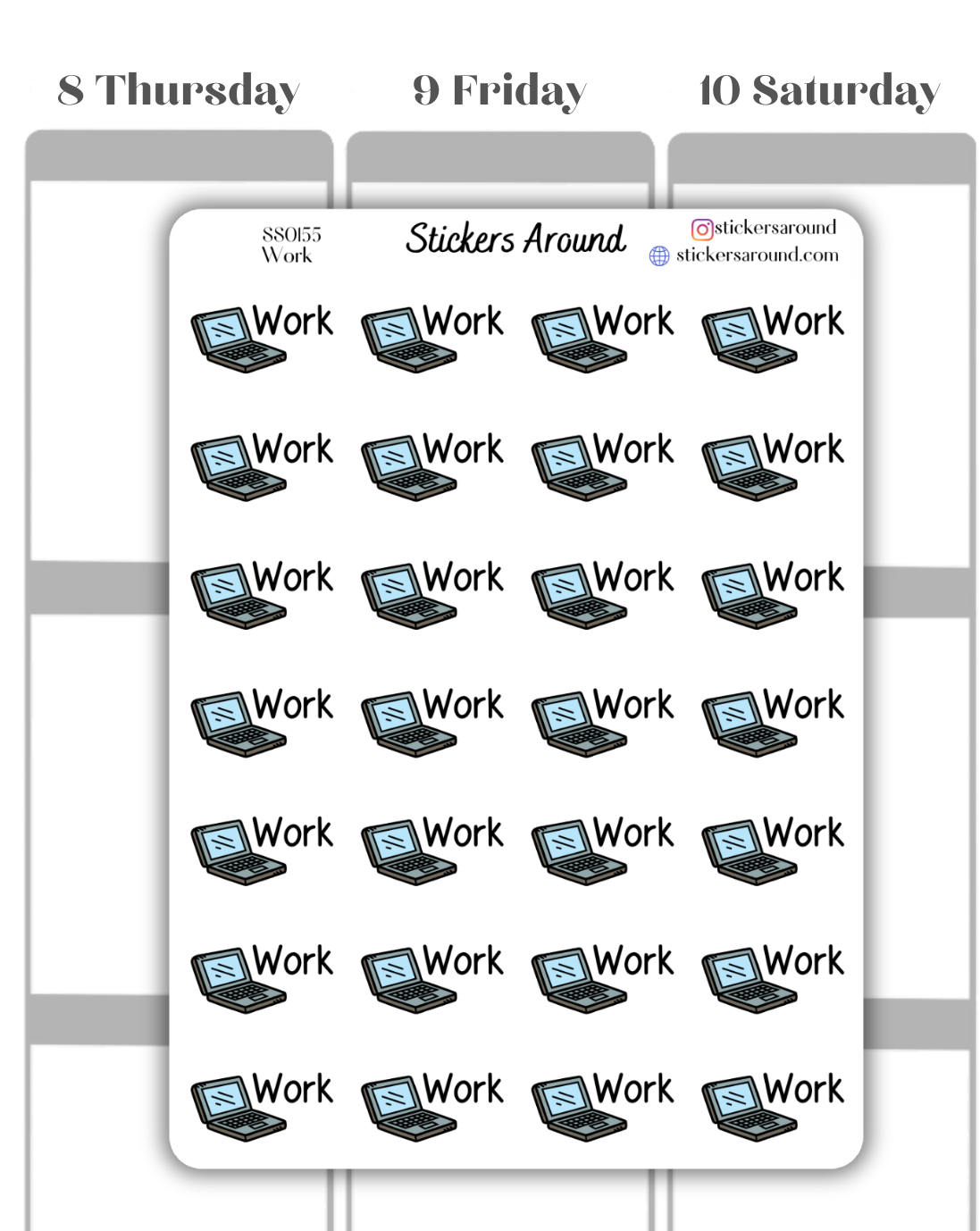 Work Script Planner Sticker