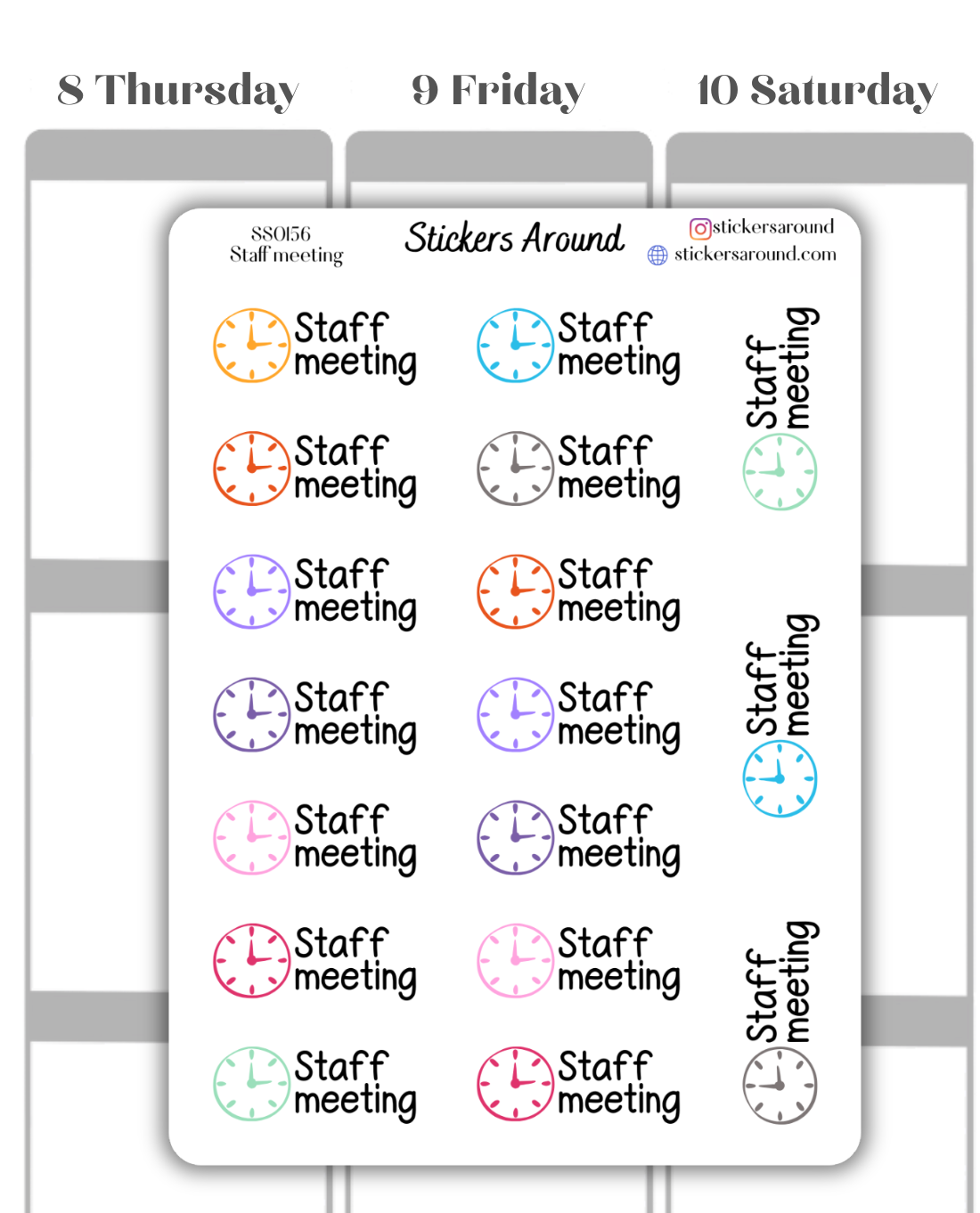 Staff Meeting Script Planner Sticker