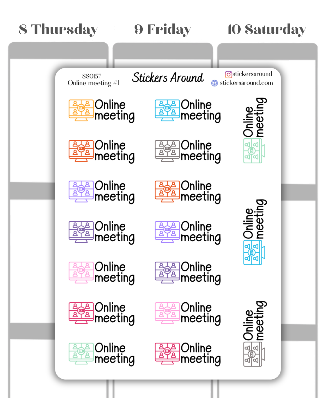 Online Meeting Script Planner Sticker