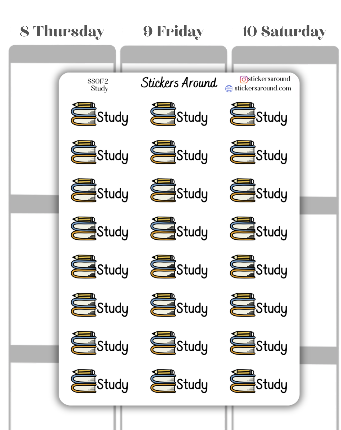Study Script Planner Sticker