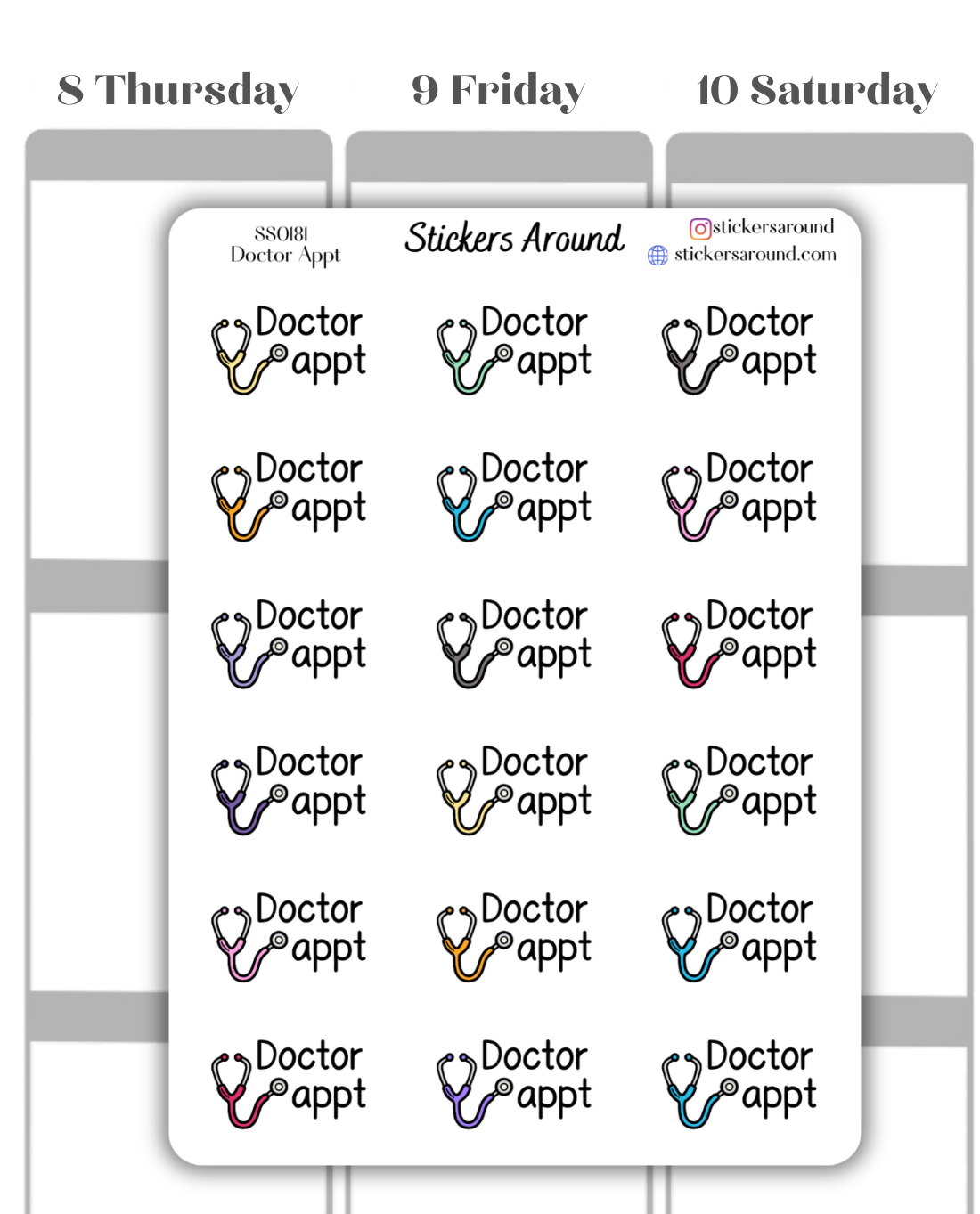 Doctor Appt Script Planner Sticker