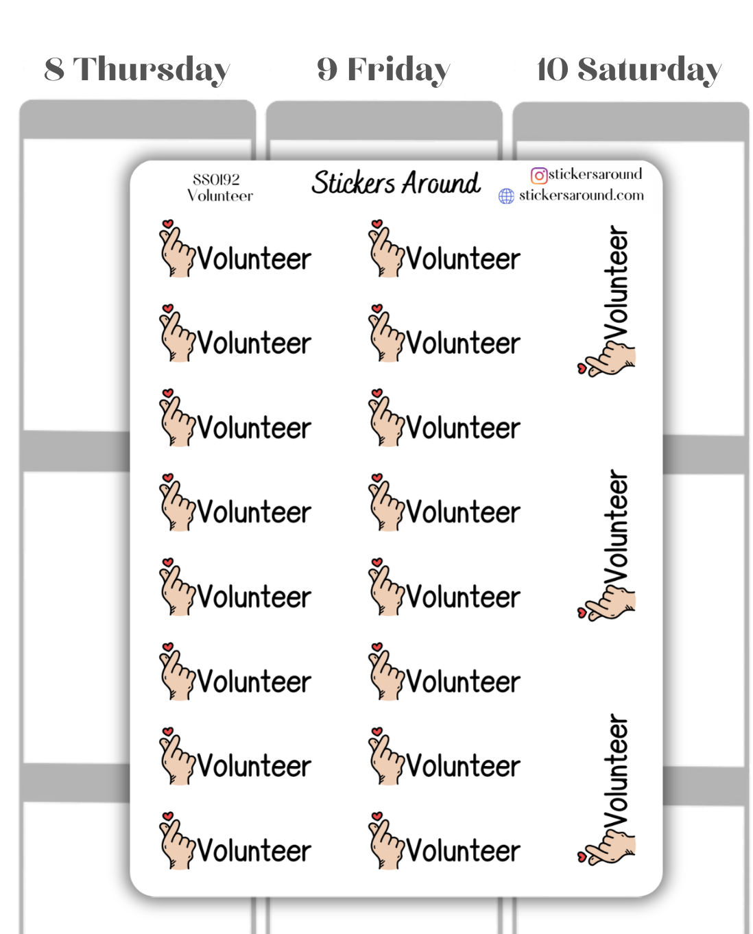 Volunteer Script Planner Sticker