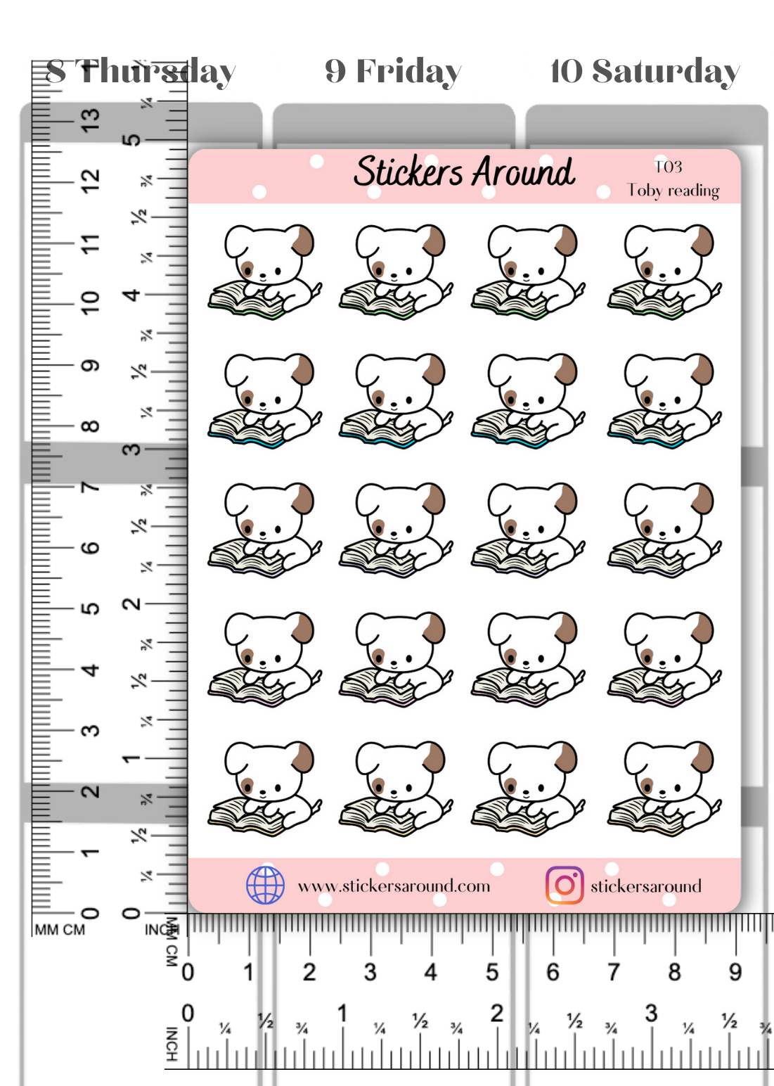 Toby Reading Planner stickers