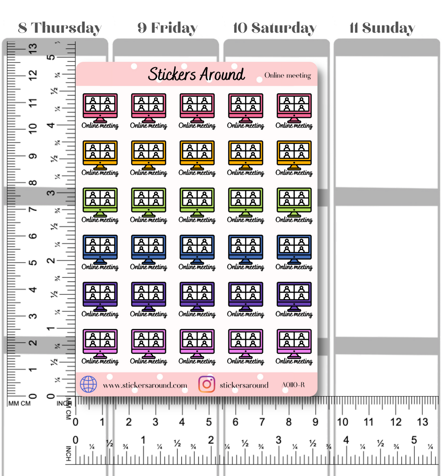 Online Meeting Planner Sticker