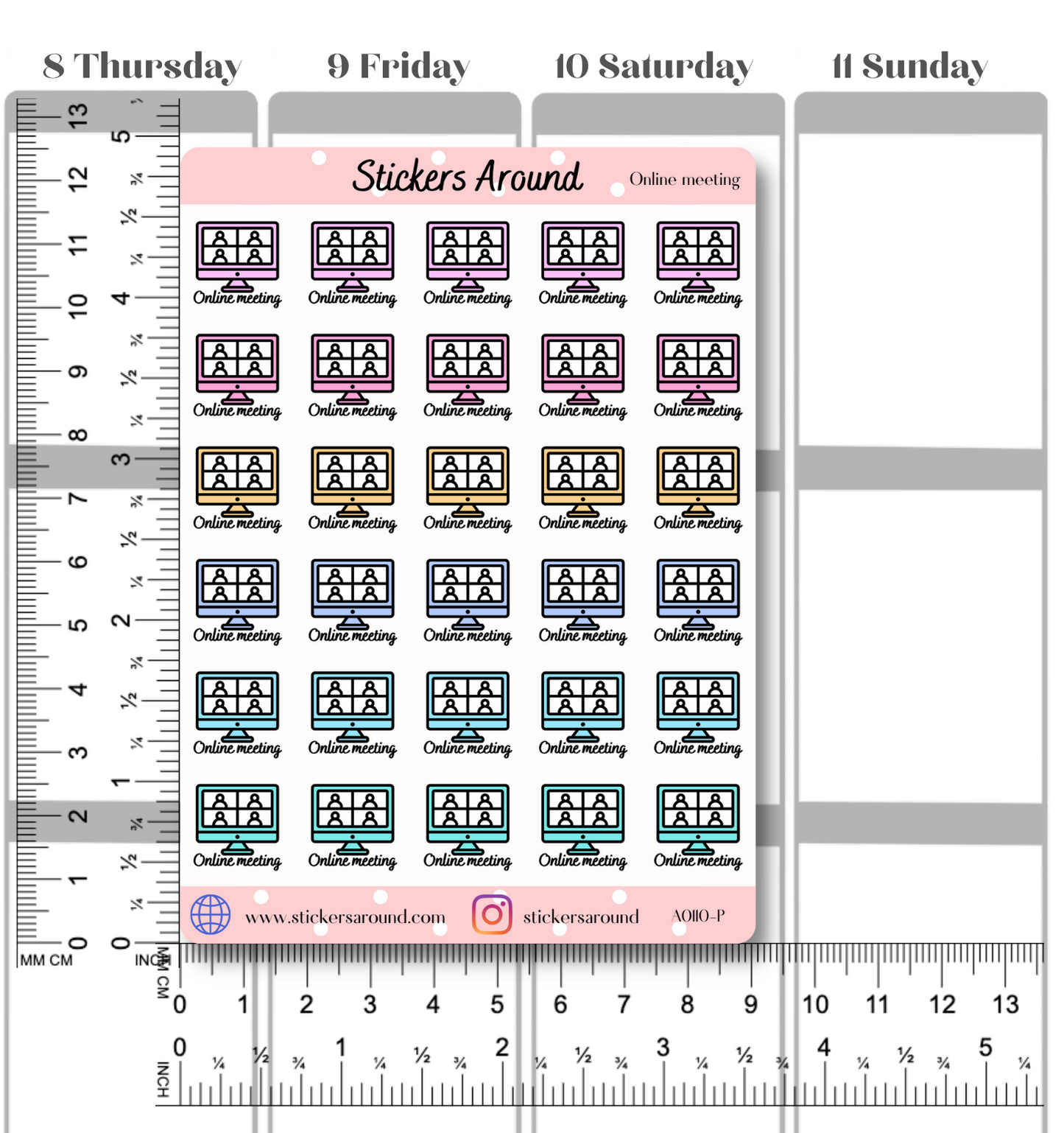 Online Meeting Planner Sticker