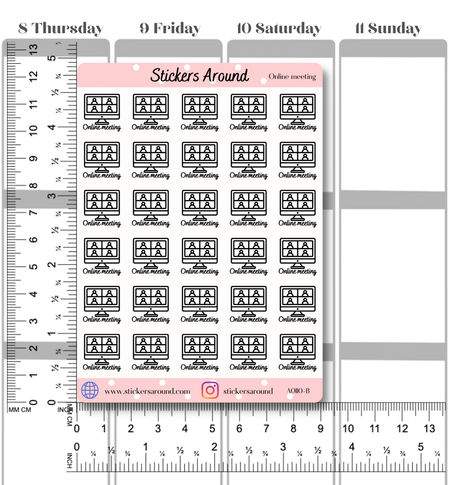Online Meeting Planner Sticker